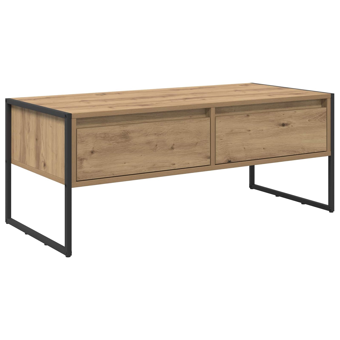 Salontafel Ambachtelijk eiken 100 x 46 x 40 cm Bewerkt hout is nu te koop bij PeponiXL, paradijselijk wonen!