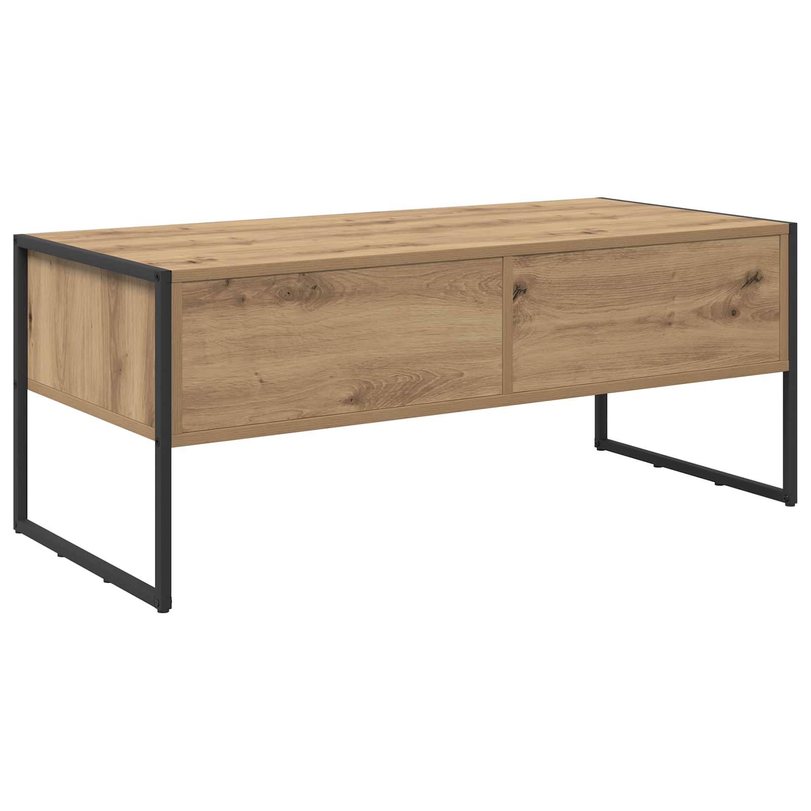 Salontafel Ambachtelijk eiken 100 x 46 x 40 cm Bewerkt hout is nu te koop bij PeponiXL, paradijselijk wonen!