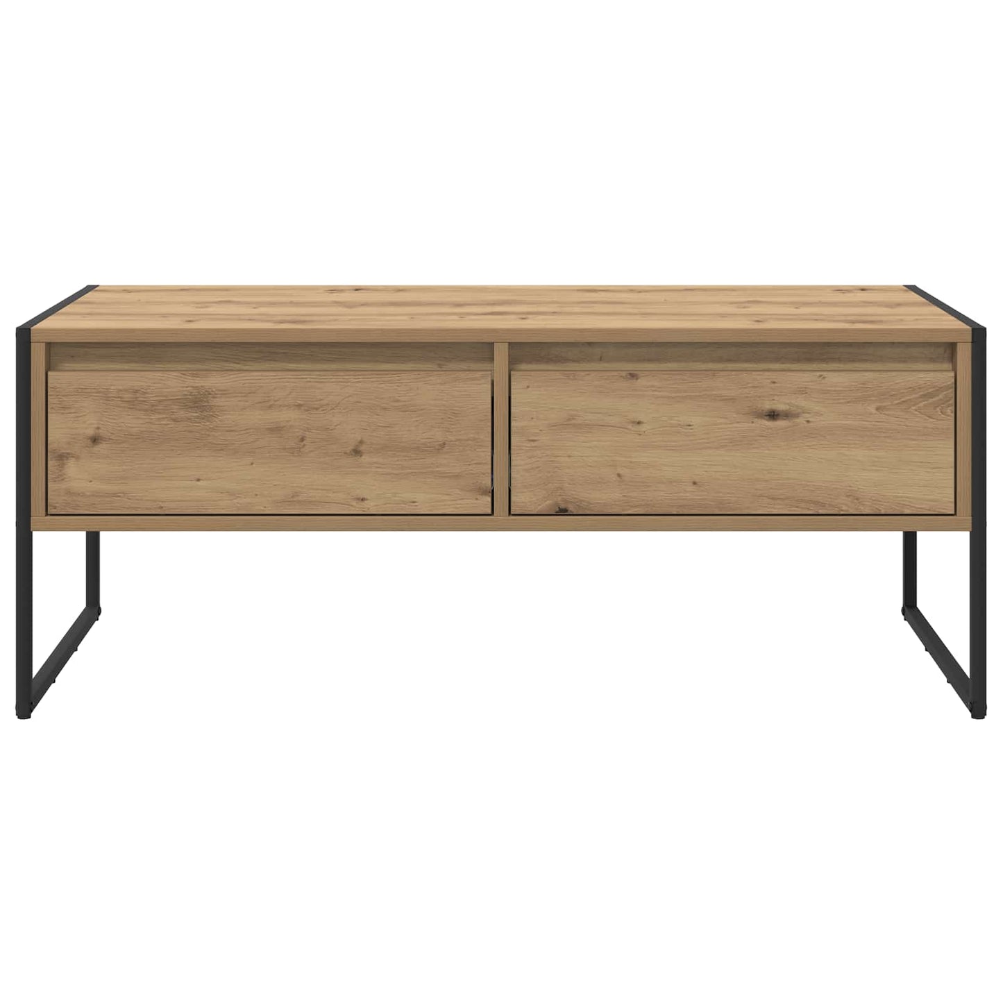 Salontafel Ambachtelijk eiken 100 x 46 x 40 cm Bewerkt hout is nu te koop bij PeponiXL, paradijselijk wonen!