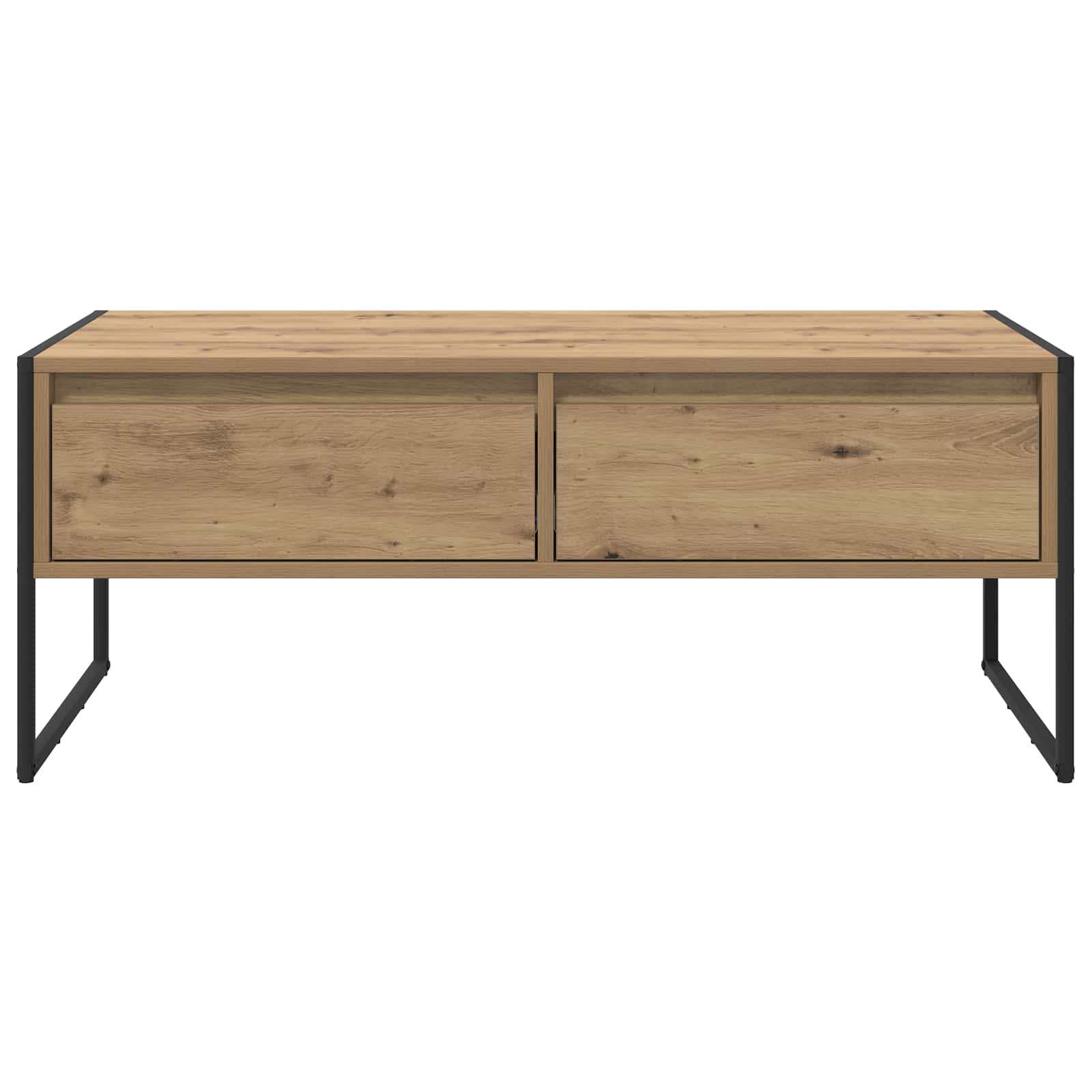 Salontafel Ambachtelijk eiken 100 x 46 x 40 cm Bewerkt hout is nu te koop bij PeponiXL, paradijselijk wonen!