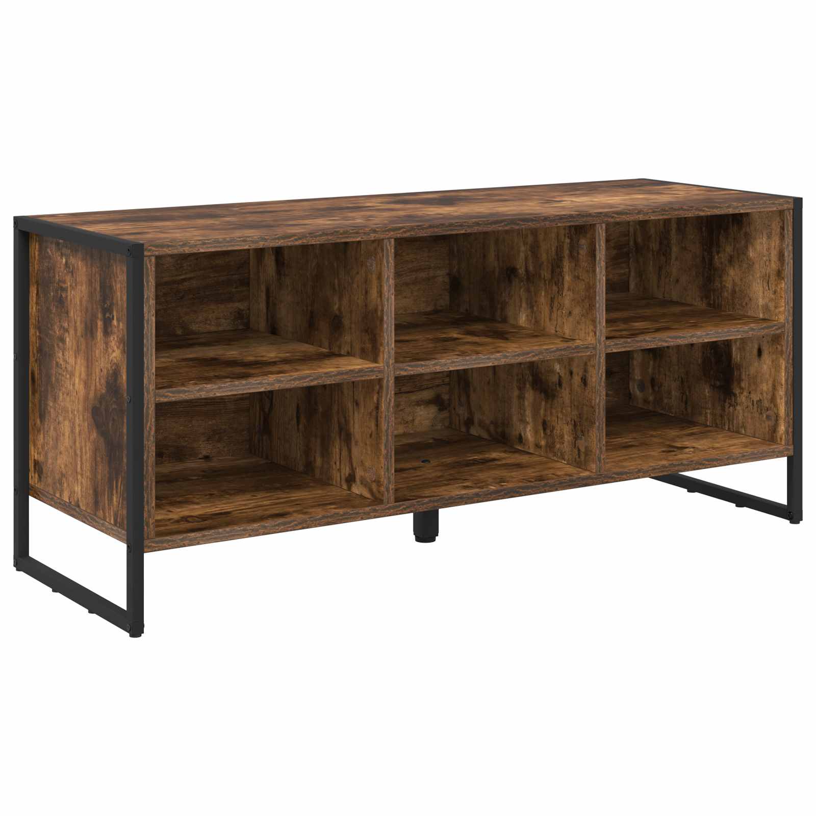 Schoenenkast met opslag Rook Eik 100 x 35 x 44 cm Bewerkt hout is nu te koop bij PeponiXL, paradijselijk wonen!