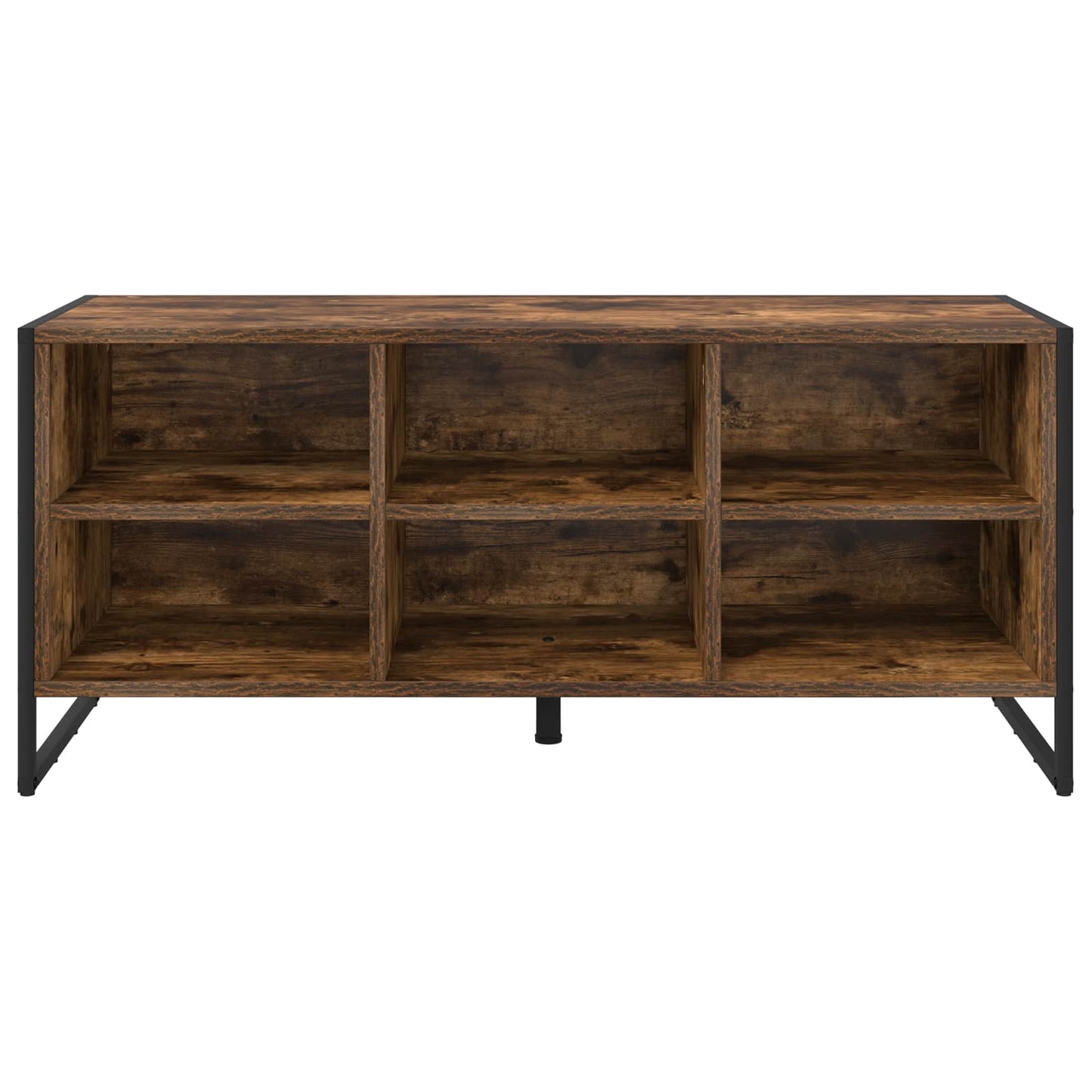 Schoenenkast met opslag Rook Eik 100 x 35 x 44 cm Bewerkt hout is nu te koop bij PeponiXL, paradijselijk wonen!