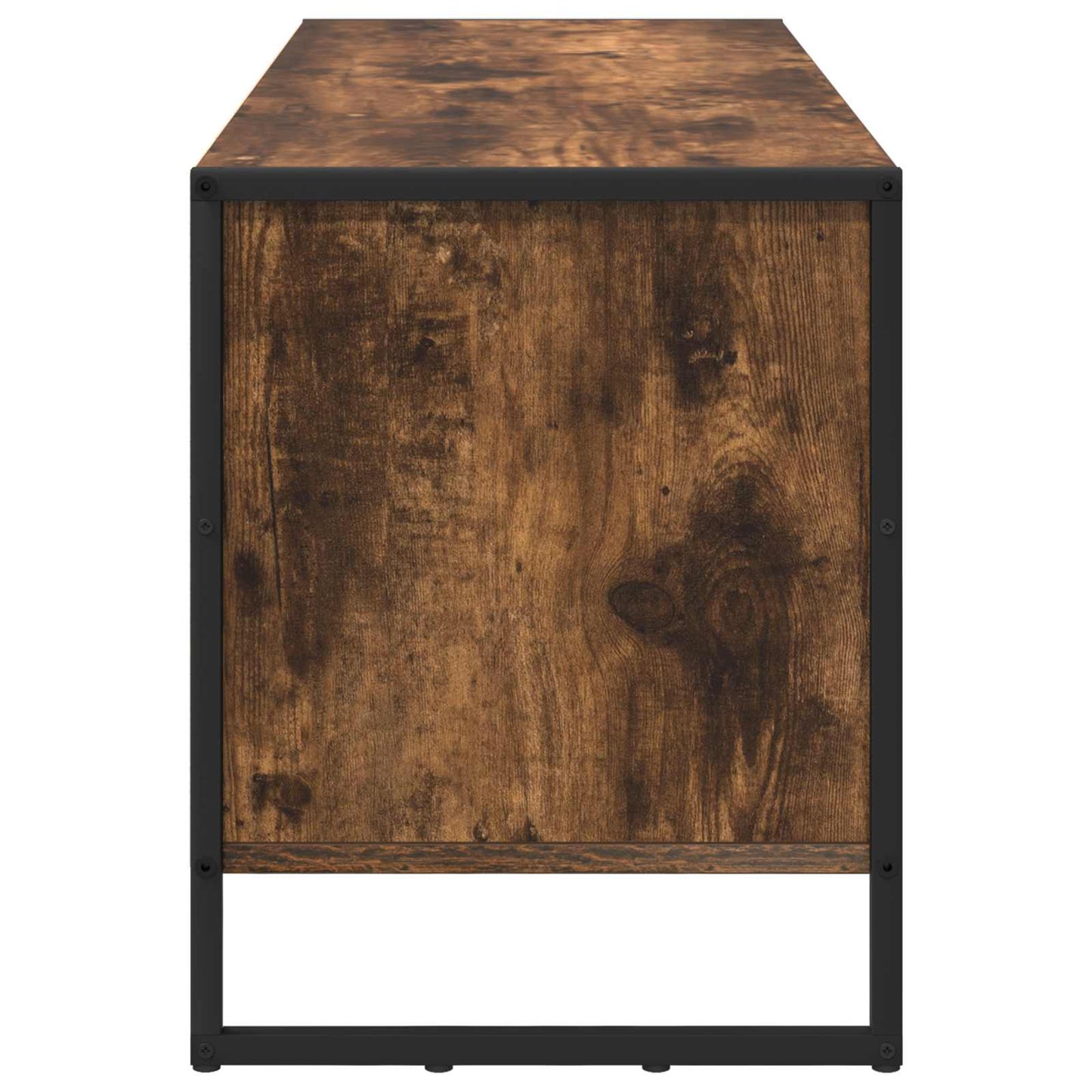 Schoenenkast met opslag Rook Eik 100 x 35 x 44 cm Bewerkt hout is nu te koop bij PeponiXL, paradijselijk wonen!