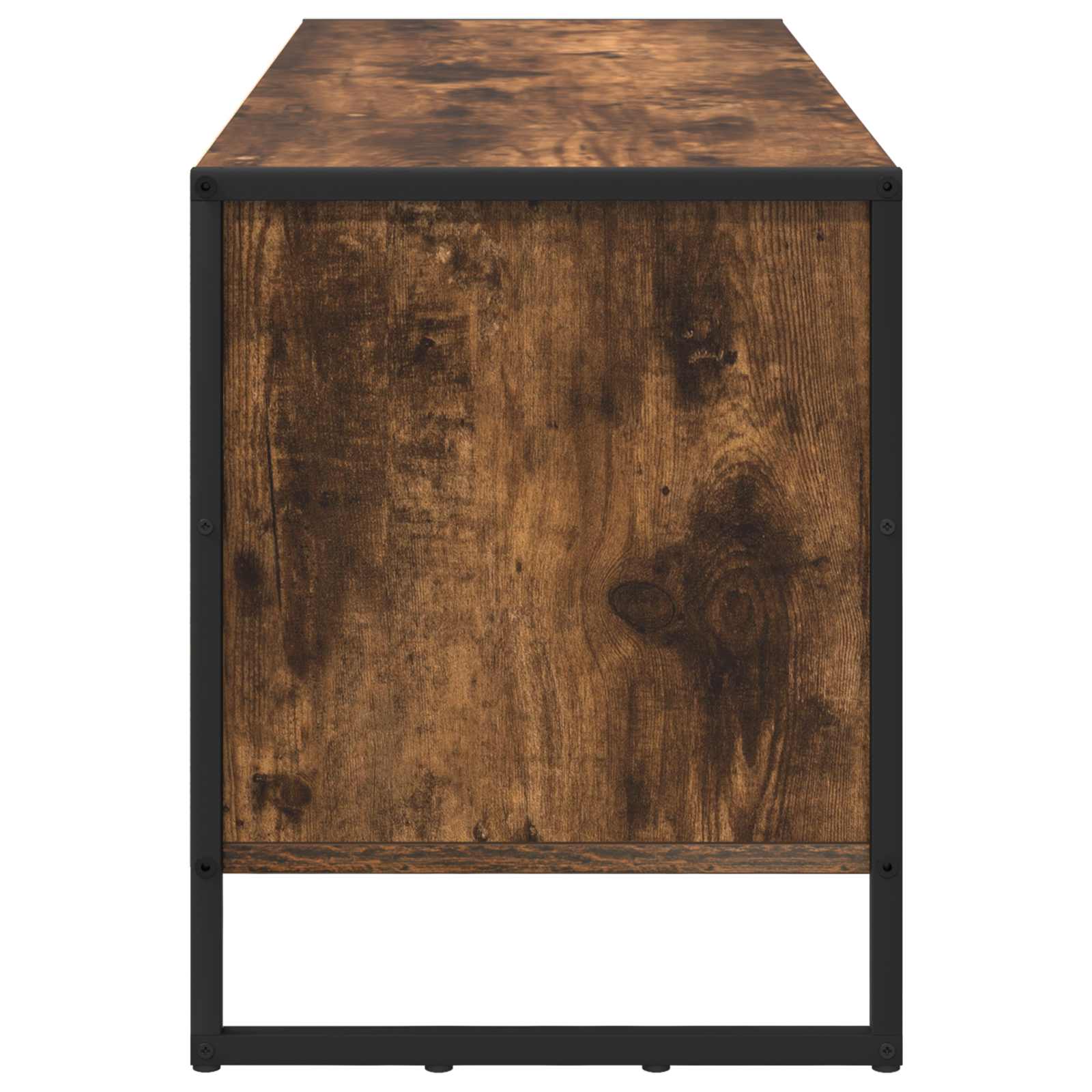 Schoenenkast met opslag Rook Eik 100 x 35 x 44 cm Bewerkt hout is nu te koop bij PeponiXL, paradijselijk wonen!