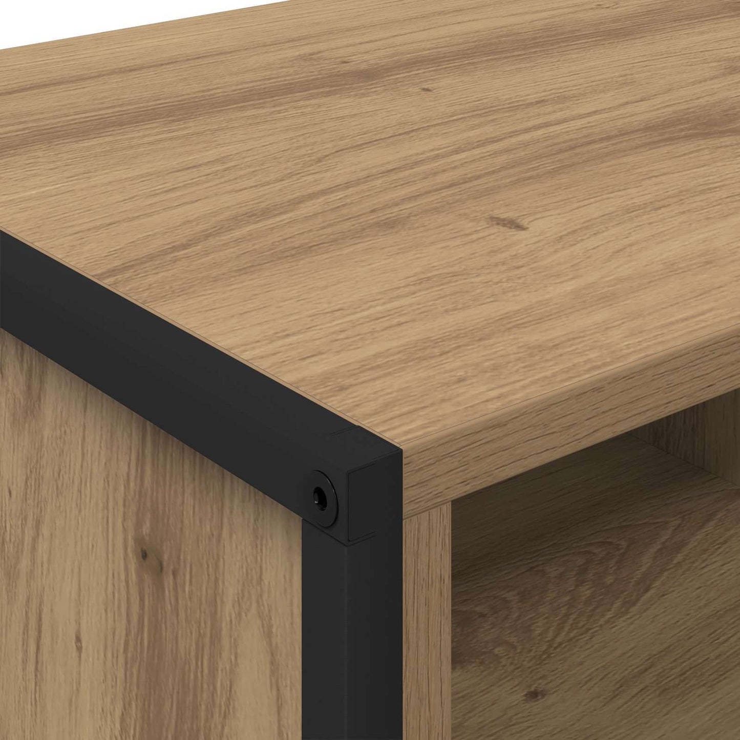 Schoenenkast Ambachtelijk eiken 100 x 35 x 44 cm Bewerkt hout is nu te koop bij PeponiXL, paradijselijk wonen!