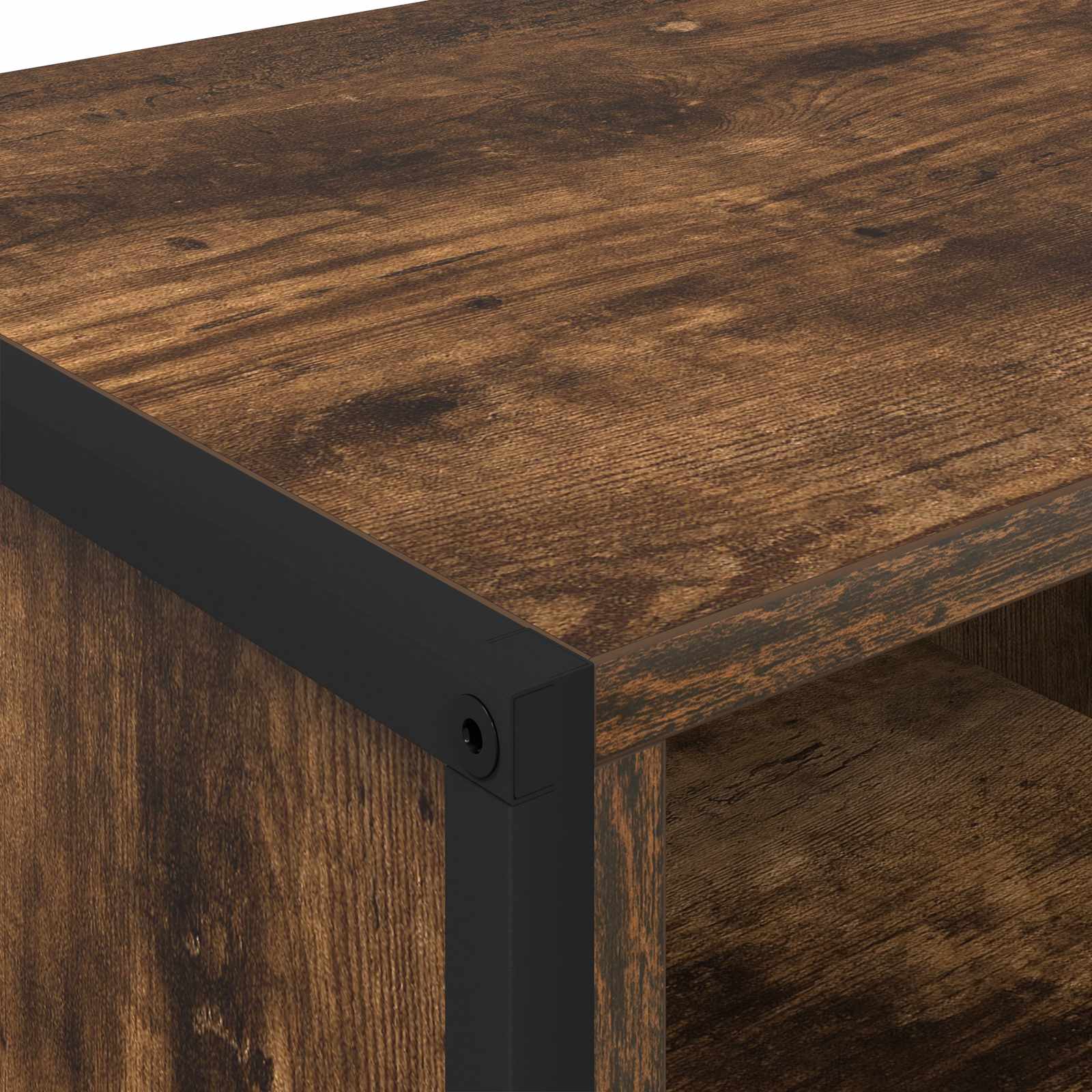 Schoenenkast met opslag Rook Eik 60 x 35 x 44 cm Bewerkt hout is nu te koop bij PeponiXL, paradijselijk wonen!