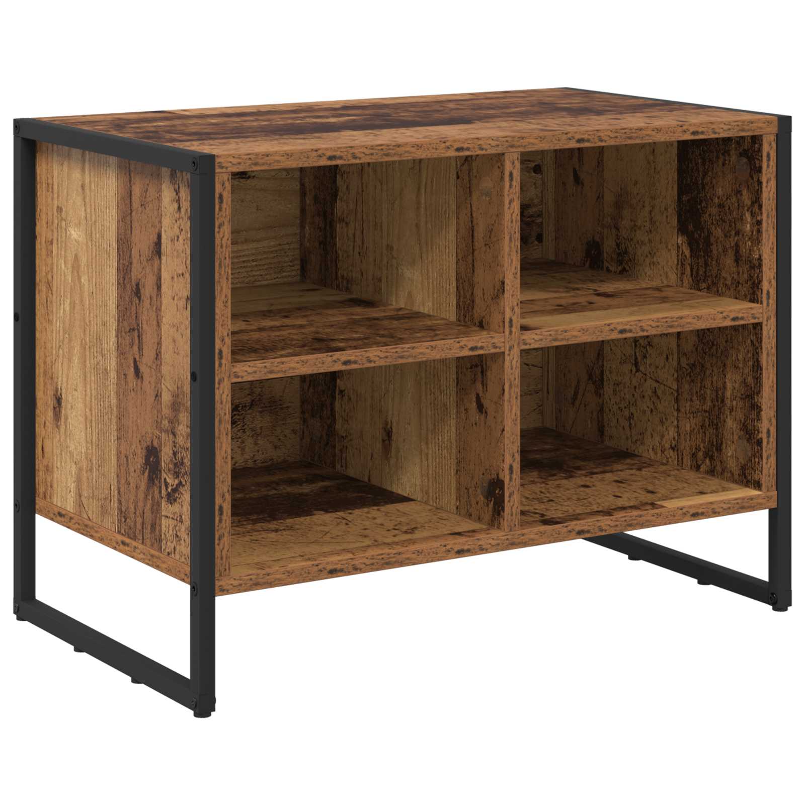 Schoenenkast met opslag Oud Hout 60 x 35 x 44 cm Bewerkt hout is nu te koop bij PeponiXL, paradijselijk wonen!