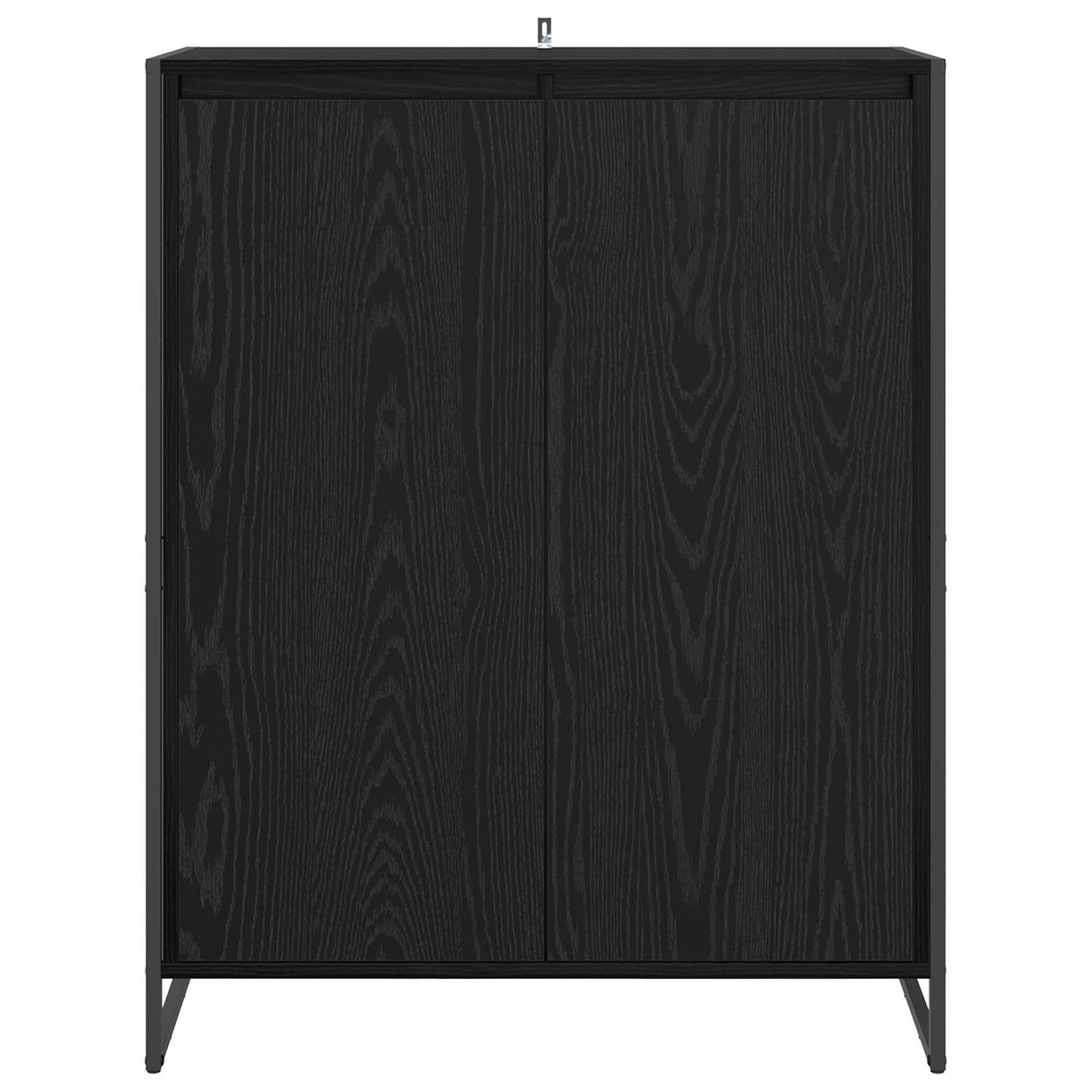 Schoenenkast Zwart Eiken 79 x 36 x 100 cm Bewerkt hout is nu te koop bij PeponiXL, paradijselijk wonen!