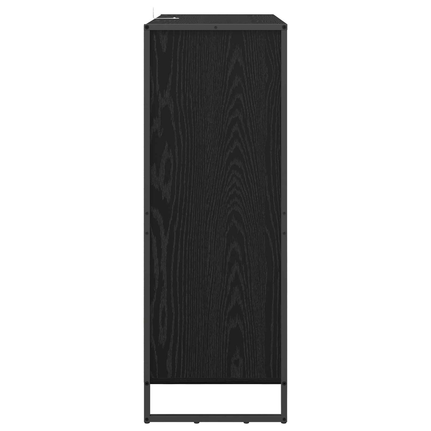 Schoenenkast Zwart Eiken 79 x 36 x 100 cm Bewerkt hout is nu te koop bij PeponiXL, paradijselijk wonen!