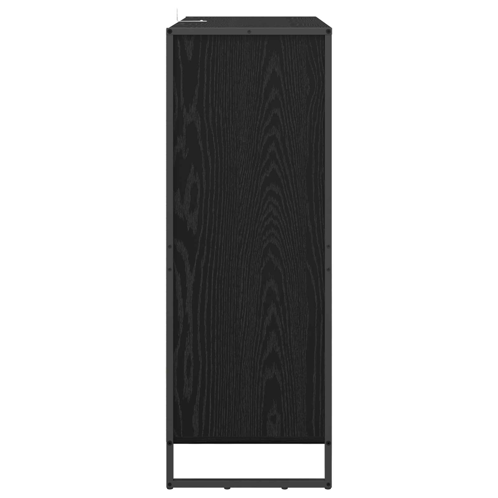 Schoenenkast Zwart Eiken 79 x 36 x 100 cm Bewerkt hout is nu te koop bij PeponiXL, paradijselijk wonen!