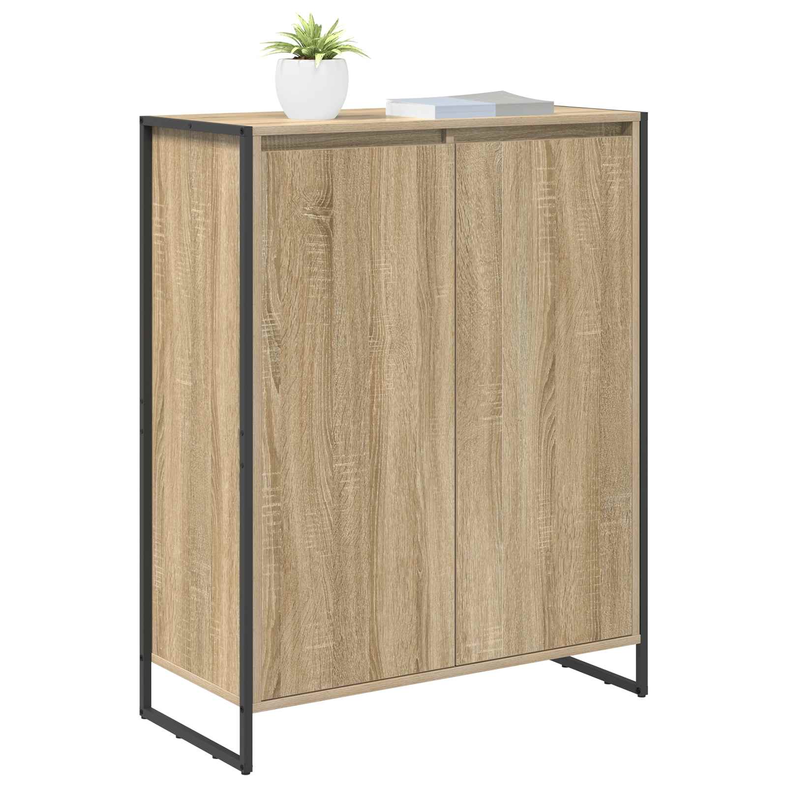 Schoenenkast met opslag Sonoma 79 x 36 x 100 cm Bewerkt hout is nu te koop bij PeponiXL, paradijselijk wonen!