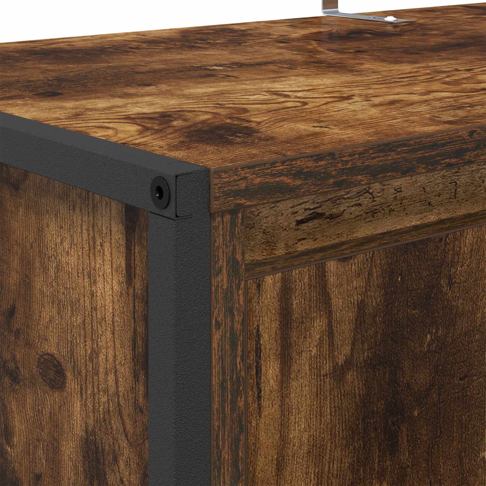 Schoenenkast met opslag Rook Eik 79 x 36 x 100 cm Bewerkt hout is nu te koop bij PeponiXL, paradijselijk wonen!