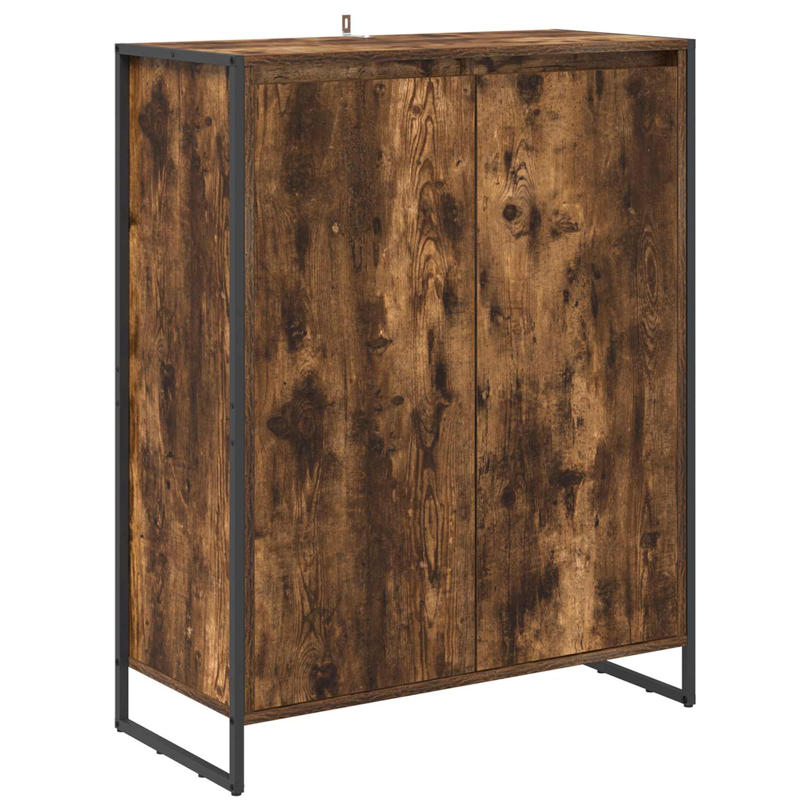 Schoenenkast met opslag Rook Eik 79 x 36 x 100 cm Bewerkt hout is nu te koop bij PeponiXL, paradijselijk wonen!