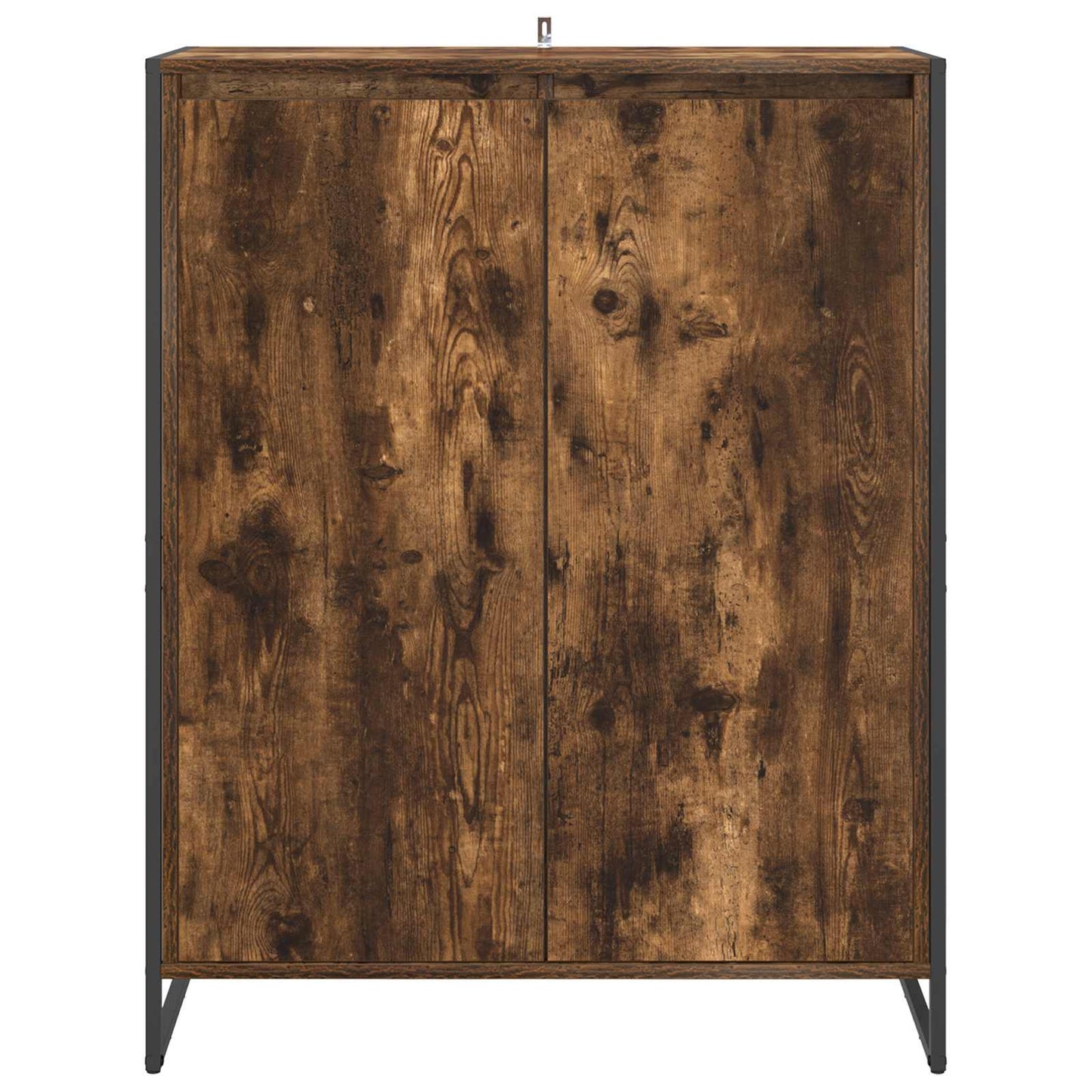 Schoenenkast met opslag Rook Eik 79 x 36 x 100 cm Bewerkt hout is nu te koop bij PeponiXL, paradijselijk wonen!