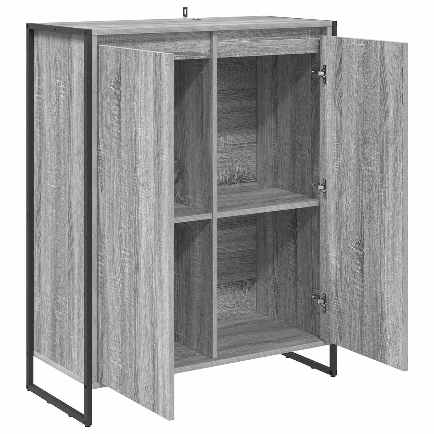 Schoenenkast Grijs Sonoma 79 x 36 x 100 cm Bewerkt hout is nu te koop bij PeponiXL, paradijselijk wonen!