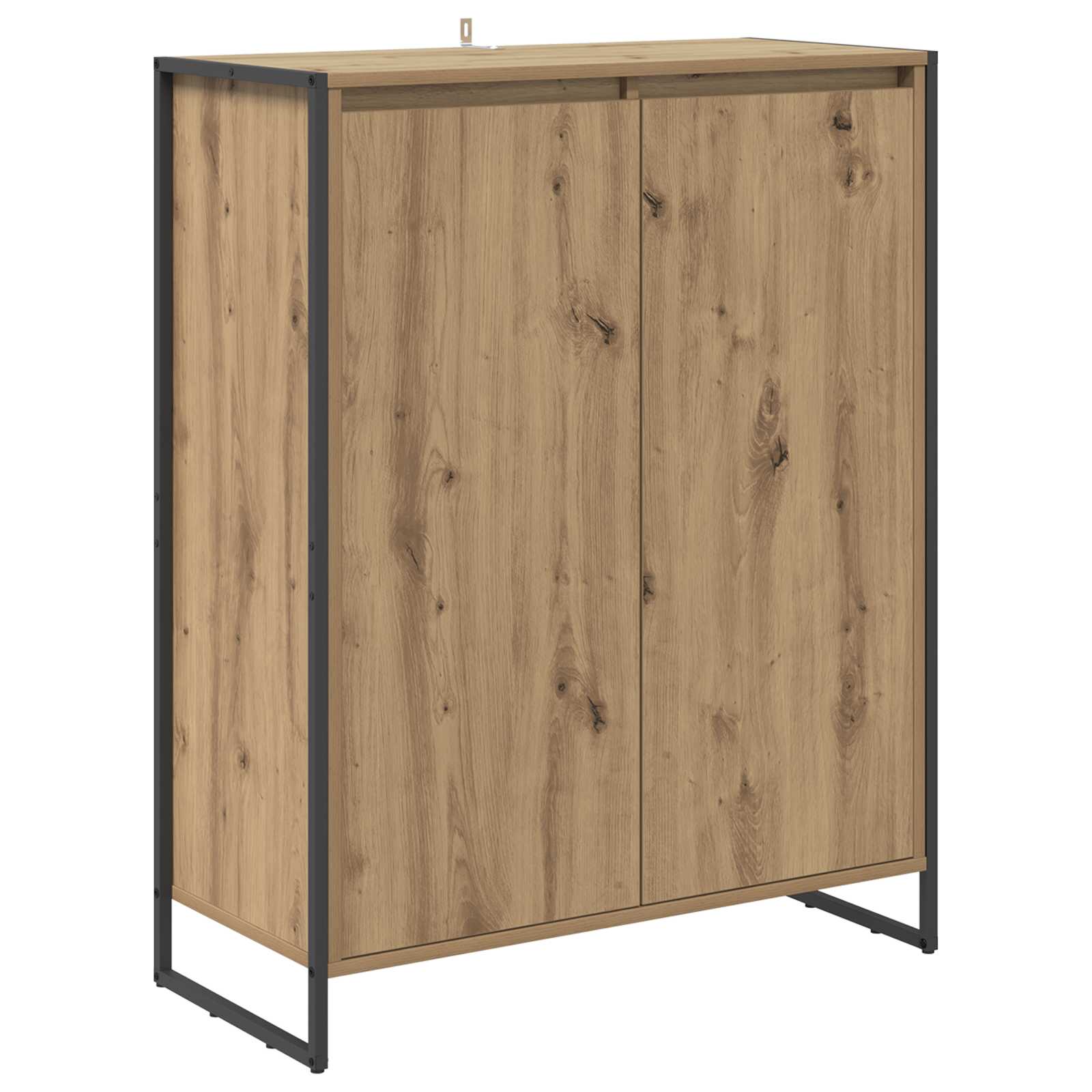 Schoenenkast Ambachtelijk eiken 79 x 36 x 100 cm Bewerkt hout is nu te koop bij PeponiXL, paradijselijk wonen!