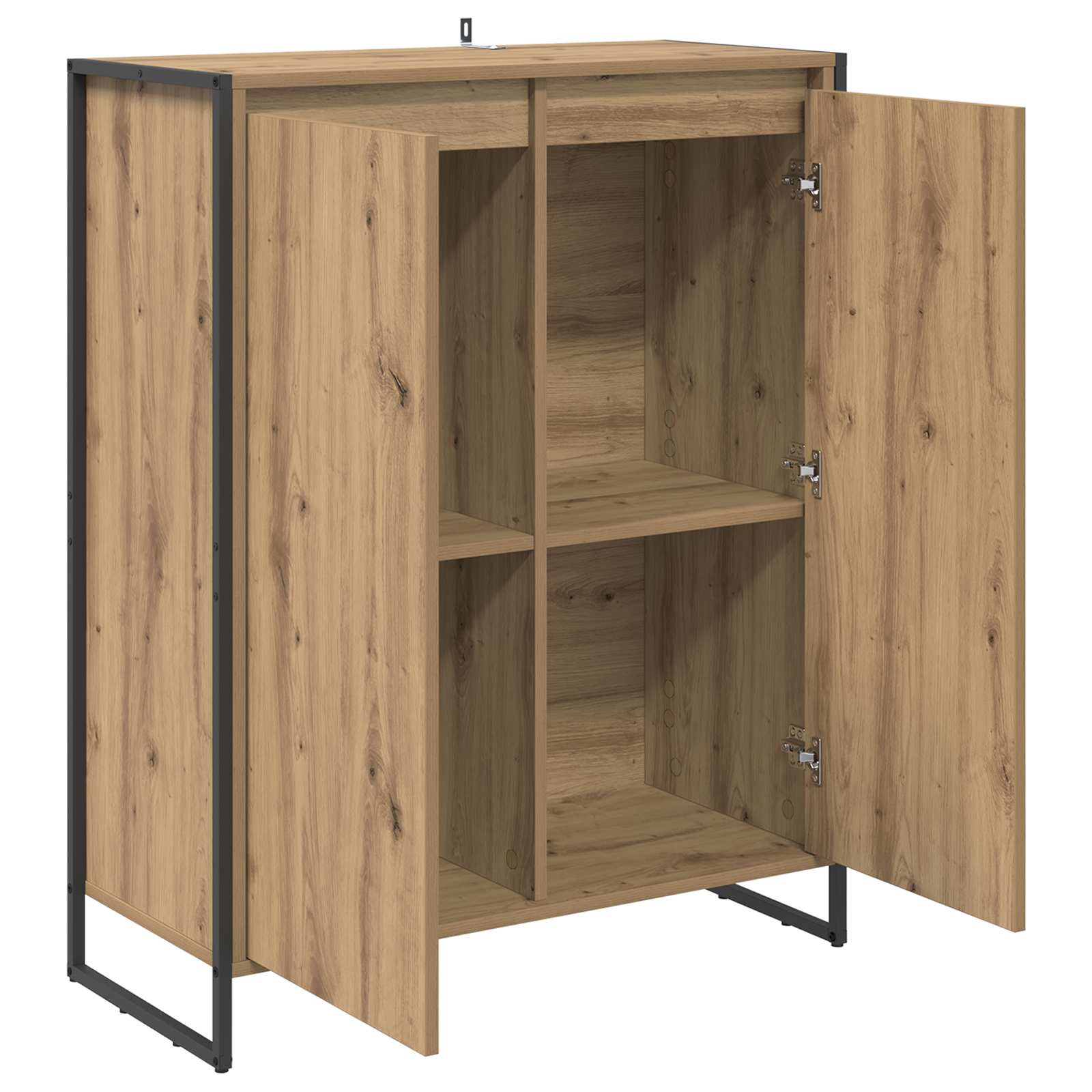 Schoenenkast Ambachtelijk eiken 79 x 36 x 100 cm Bewerkt hout is nu te koop bij PeponiXL, paradijselijk wonen!