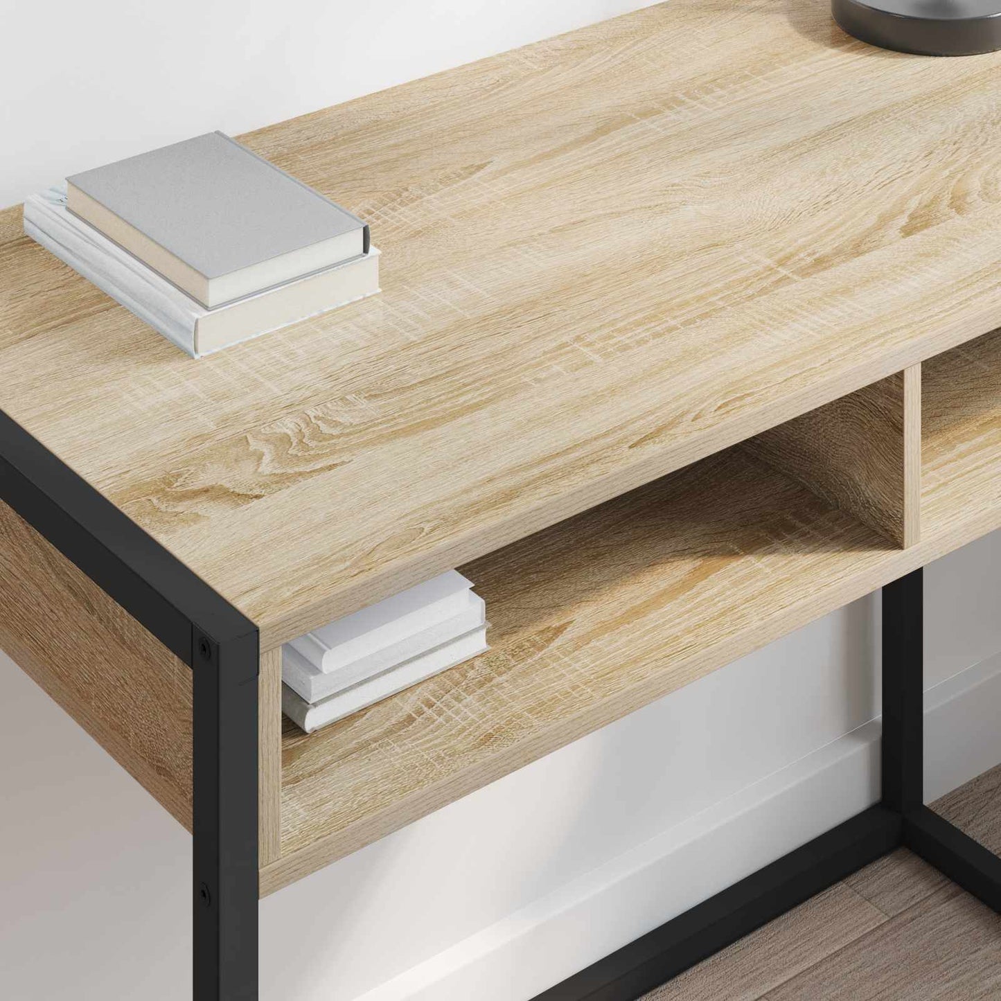 Bureau met opslag Sonoma 100 x 50 x 75 cm Bewerkt hout is nu te koop bij PeponiXL, paradijselijk wonen!
