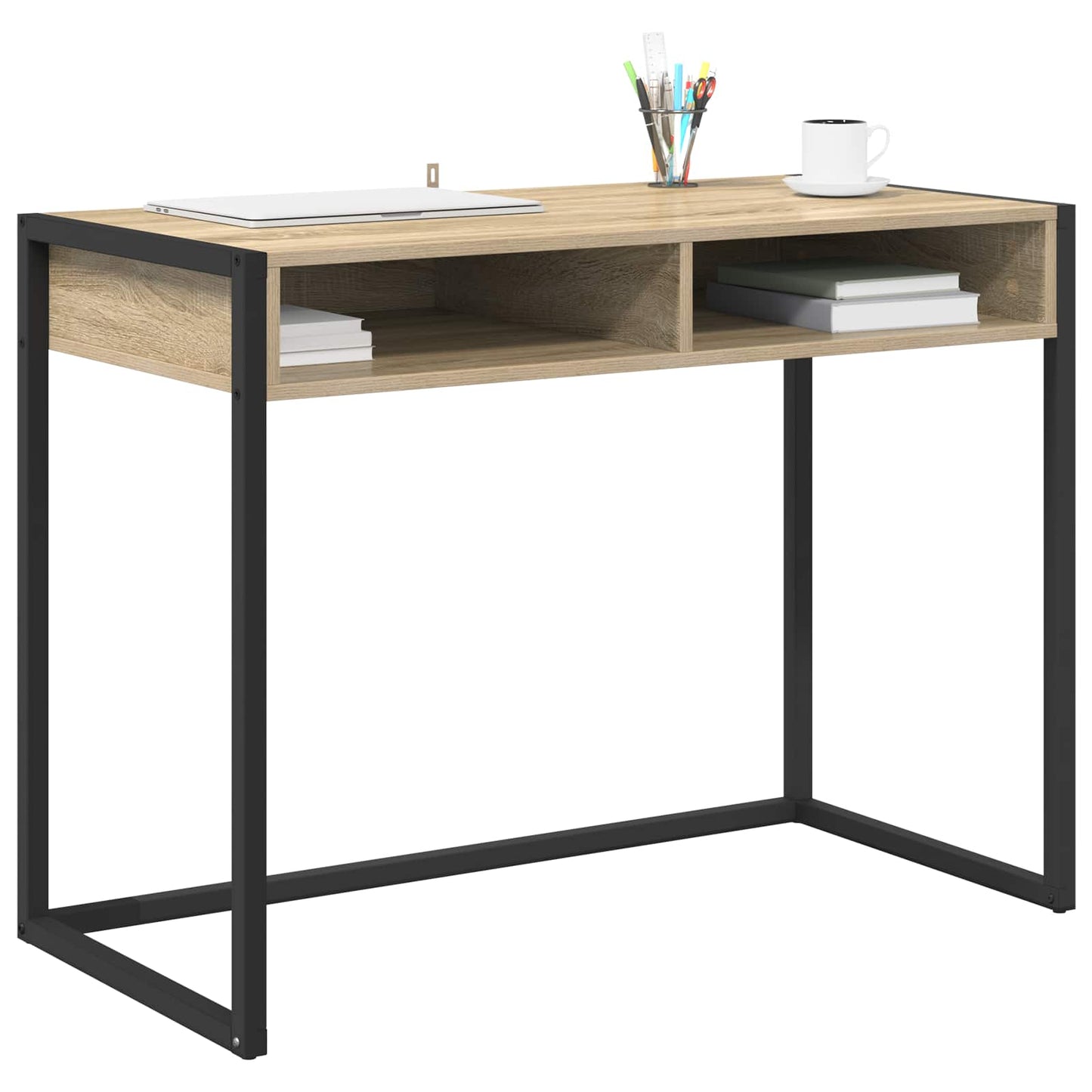 Bureau met opslag Sonoma 100 x 50 x 75 cm Bewerkt hout is nu te koop bij PeponiXL, paradijselijk wonen!