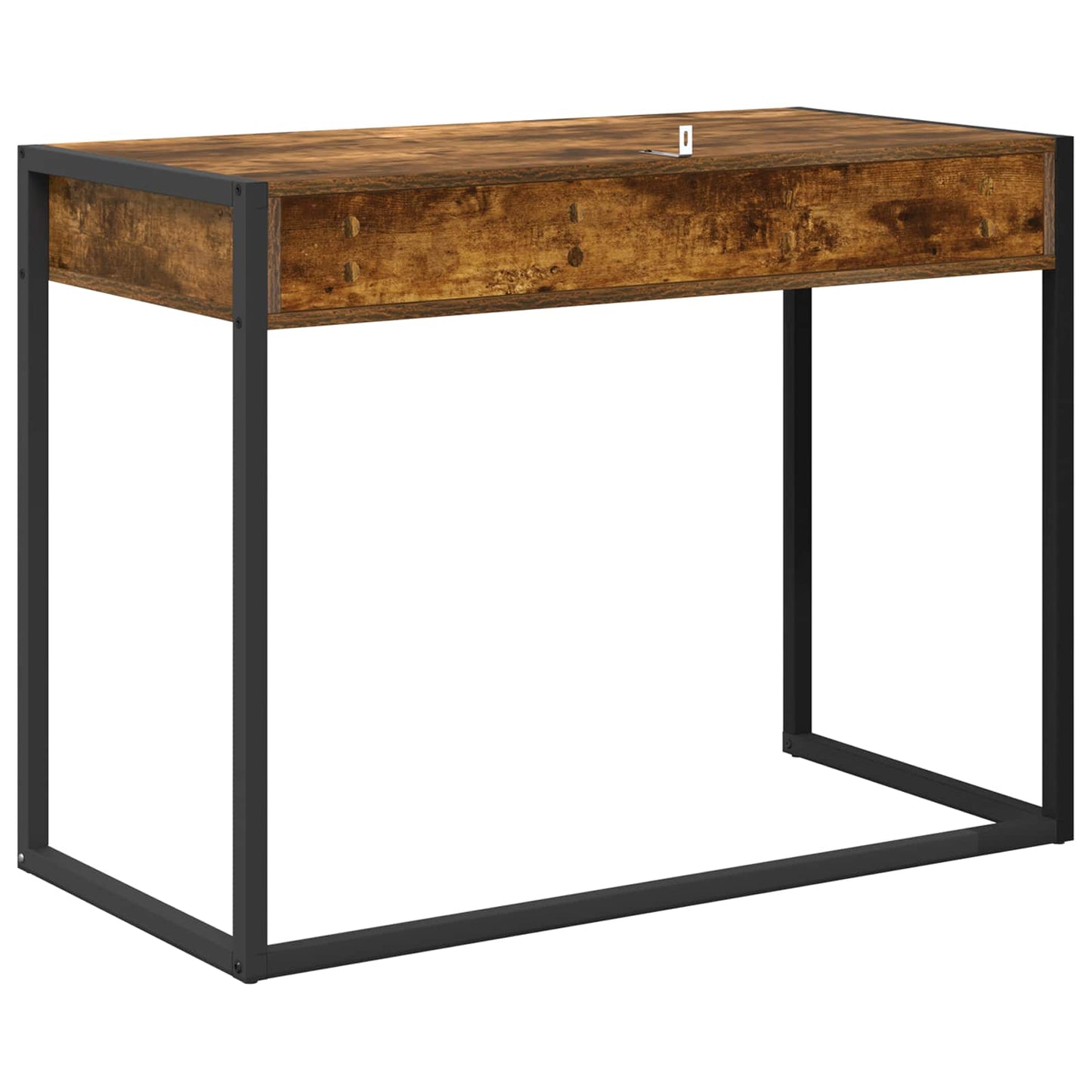 Bureau met opslag Rook Eik 100 x 50 x 75 cm Bewerkt hout is nu te koop bij PeponiXL, paradijselijk wonen!