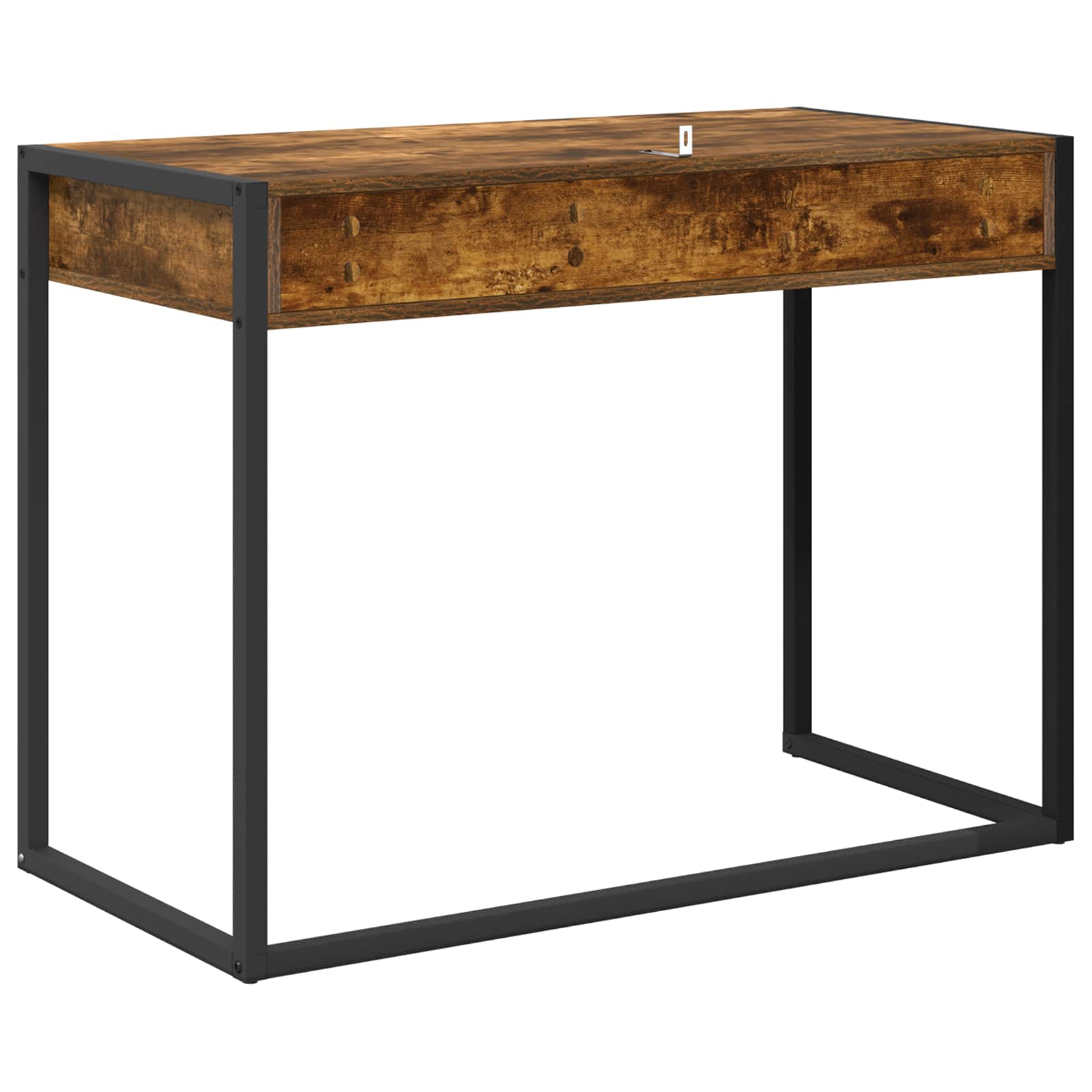 Bureau met opslag Rook Eik 100 x 50 x 75 cm Bewerkt hout is nu te koop bij PeponiXL, paradijselijk wonen!