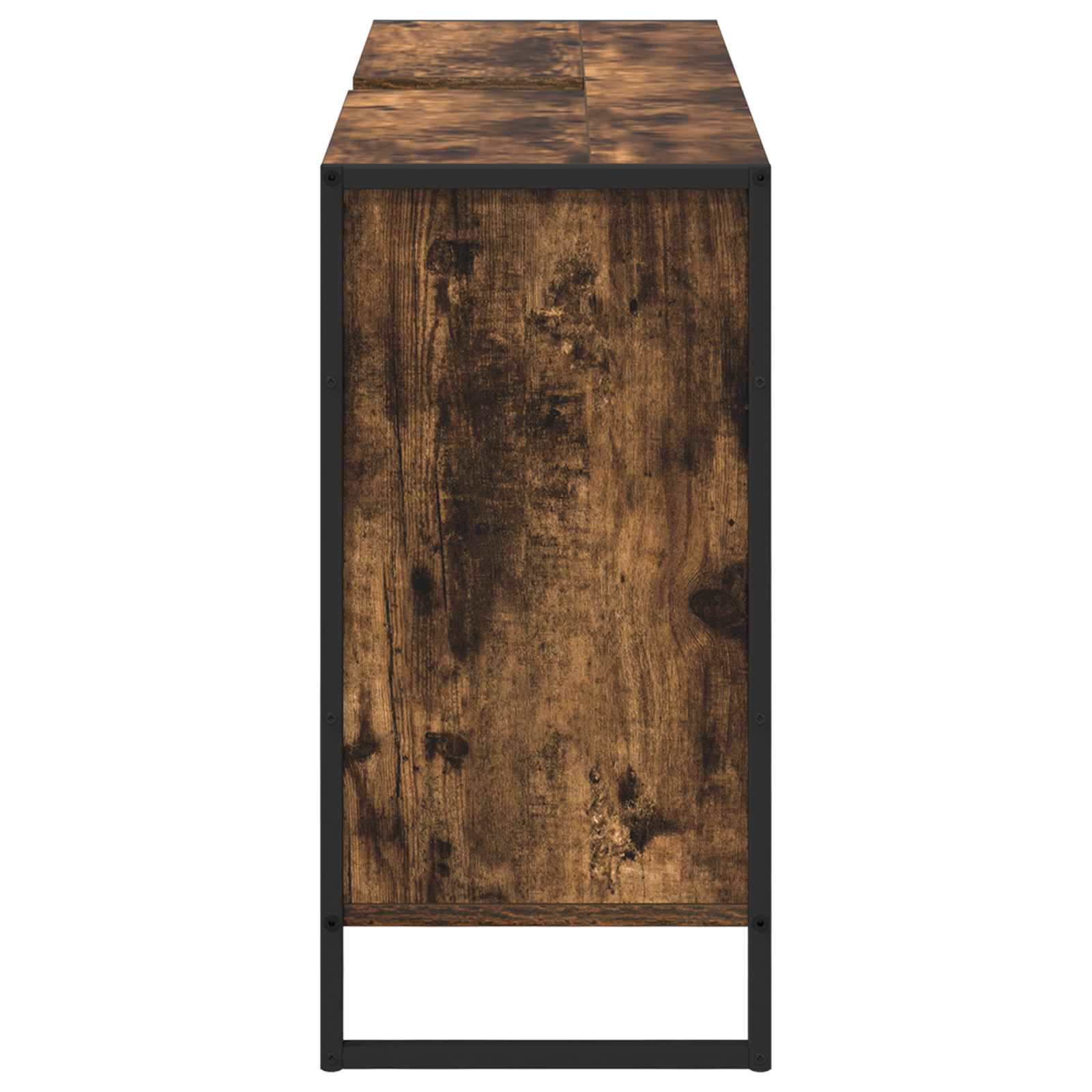 Badkamer Kast met opslag Rook Eik 90 x 30 x 60 cm Bewerkt hout is nu te koop bij PeponiXL, paradijselijk wonen!