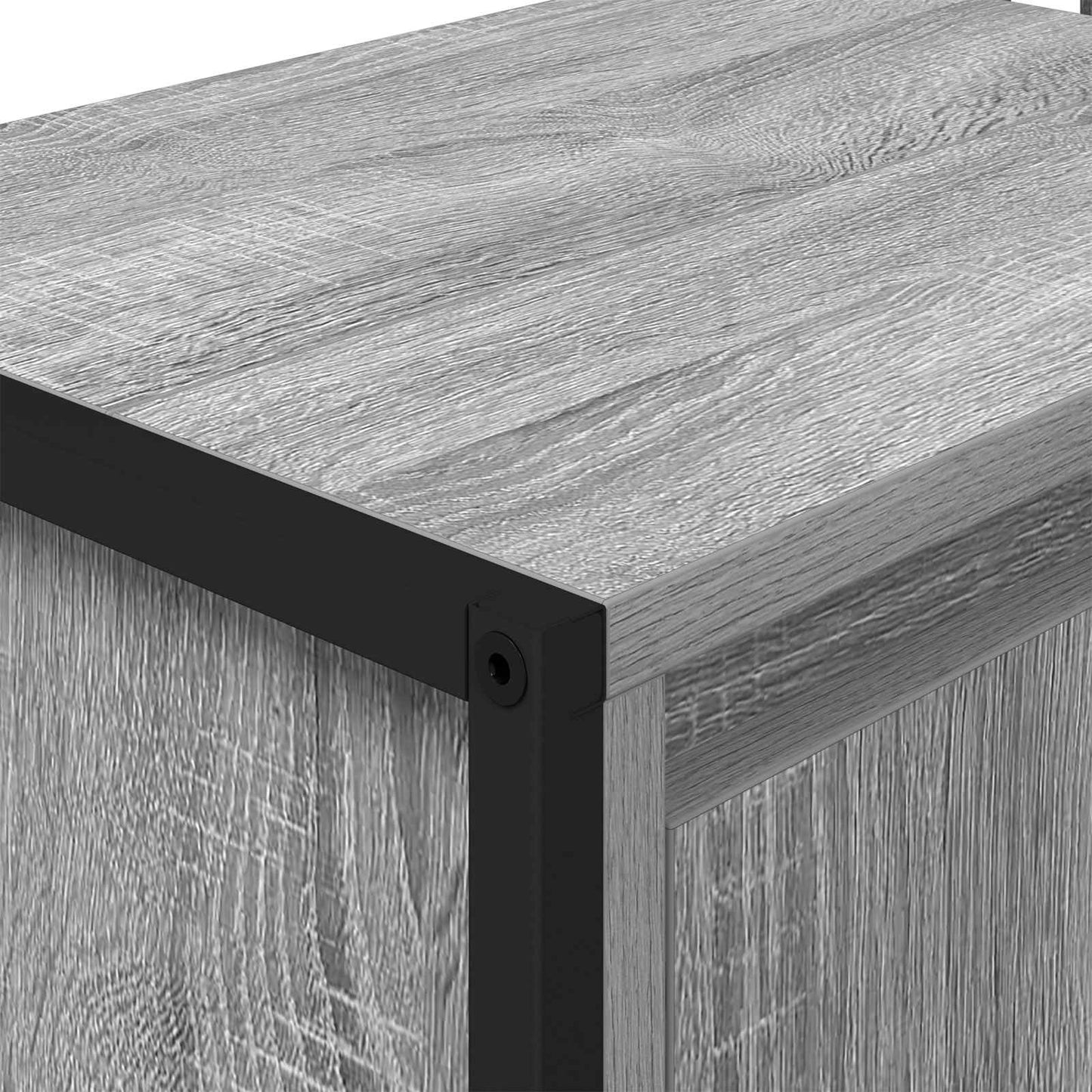 Badkamer Kast Grijs Sonoma 90 x 30 x 60 cm Bewerkt hout is nu te koop bij PeponiXL, paradijselijk wonen!