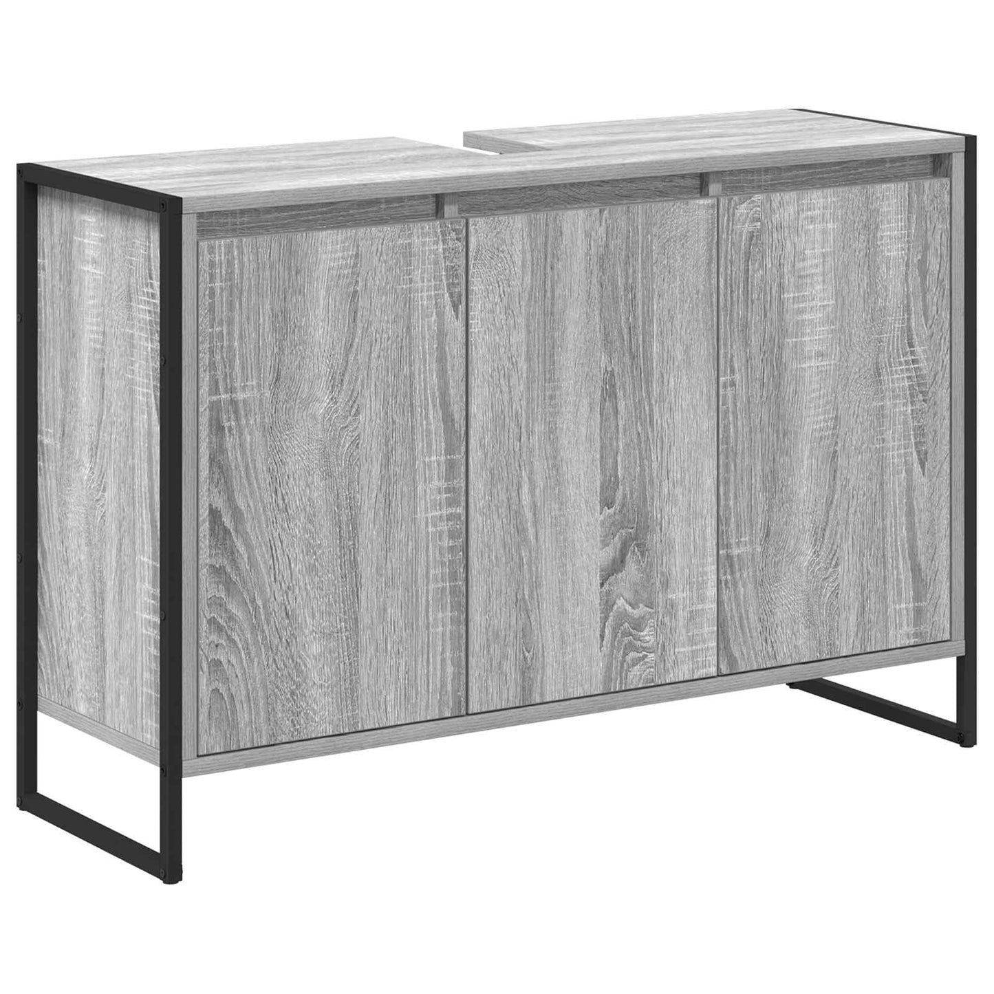 Badkamer Kast Grijs Sonoma 90 x 30 x 60 cm Bewerkt hout is nu te koop bij PeponiXL, paradijselijk wonen!