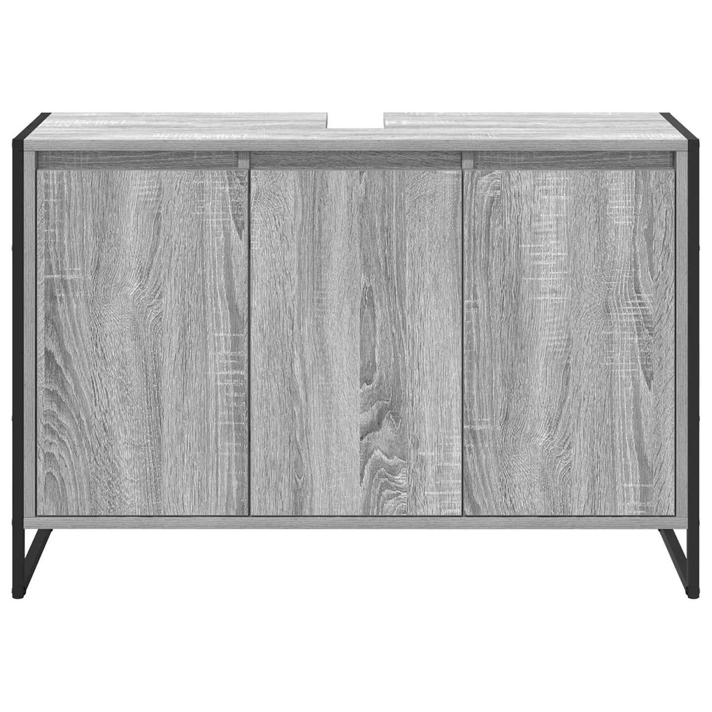 Badkamer Kast Grijs Sonoma 90 x 30 x 60 cm Bewerkt hout is nu te koop bij PeponiXL, paradijselijk wonen!