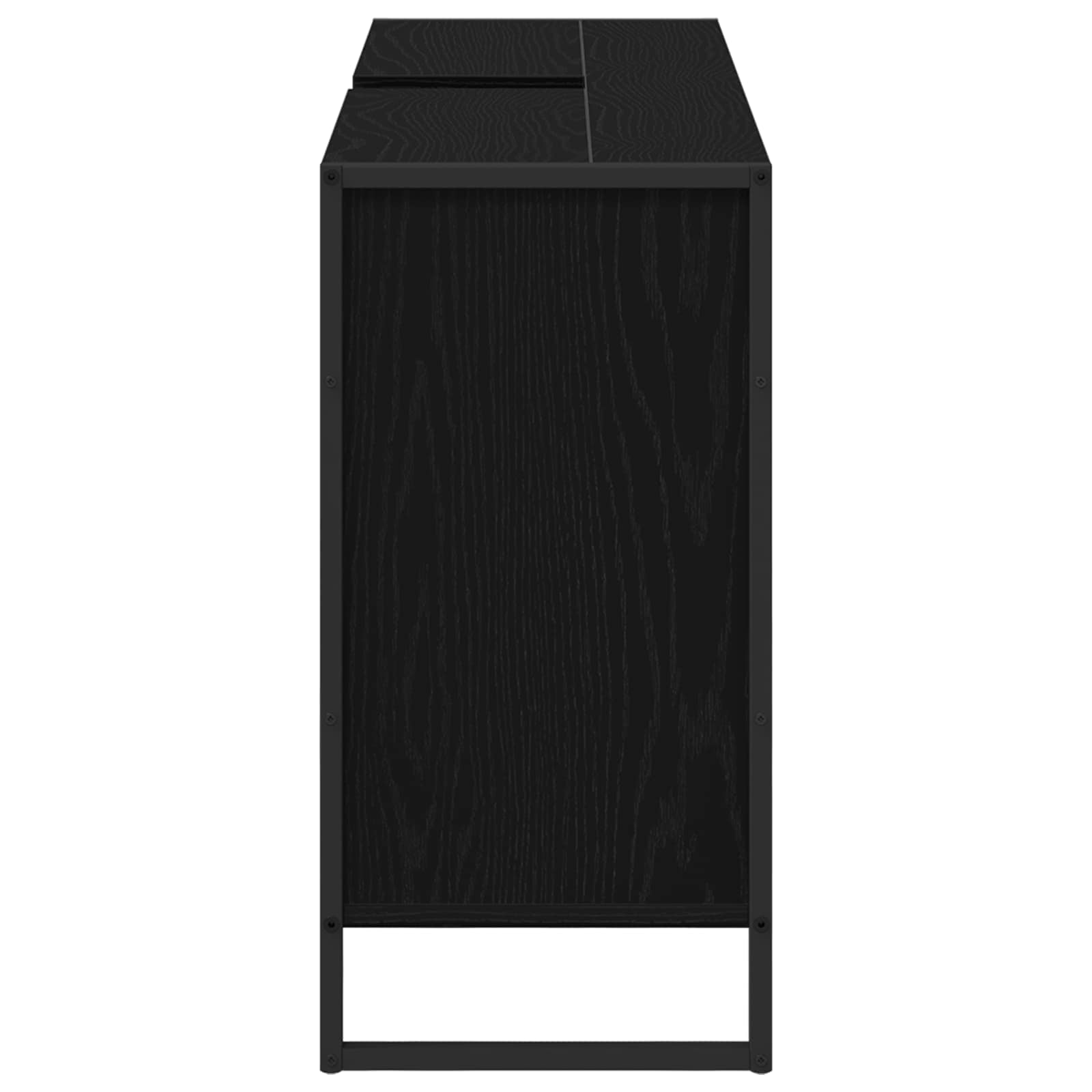 Badkamer Kast Zwart Eiken 60 x 30 x 60 cm Bewerkt hout is nu te koop bij PeponiXL, paradijselijk wonen!