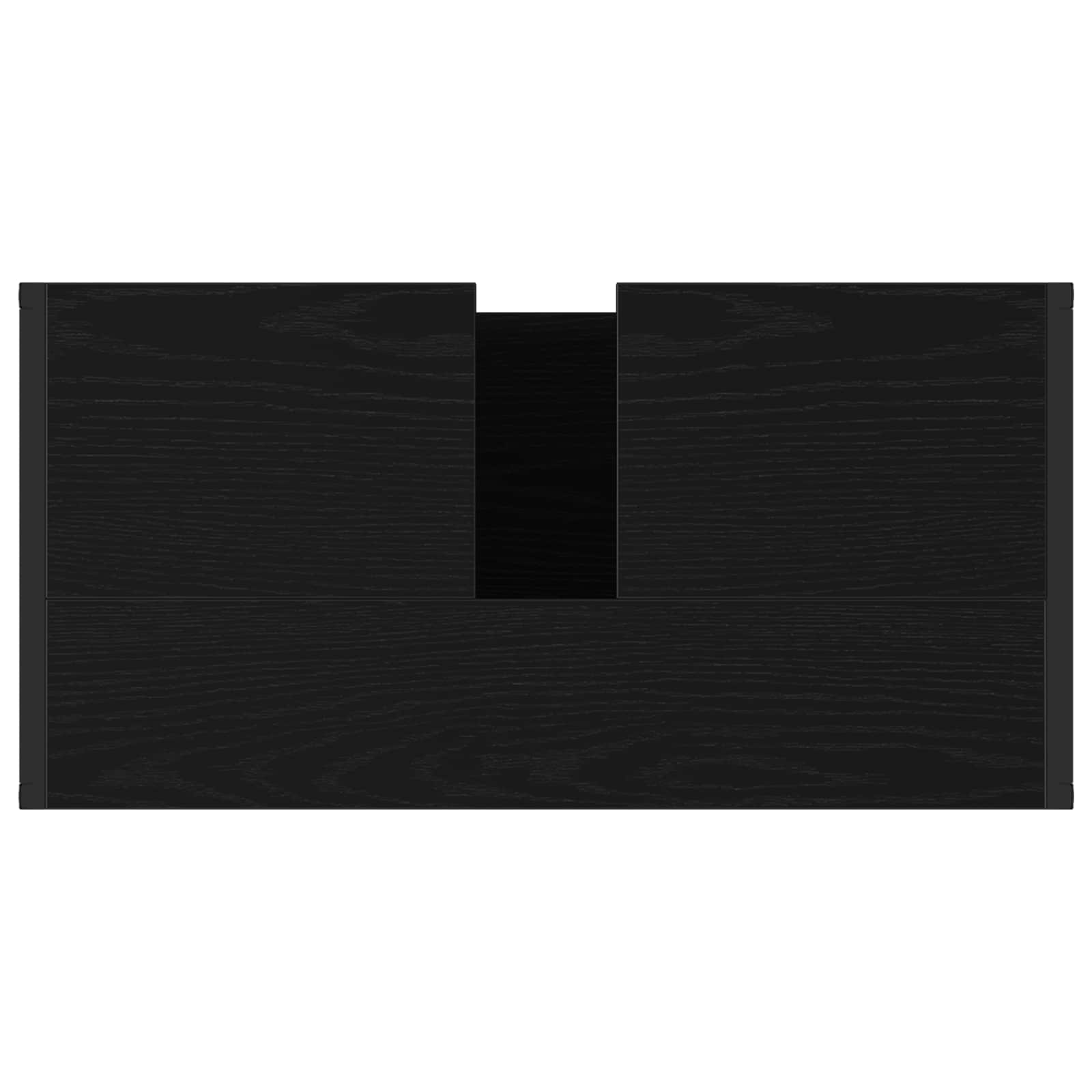 Badkamer Kast Zwart Eiken 60 x 30 x 60 cm Bewerkt hout is nu te koop bij PeponiXL, paradijselijk wonen!