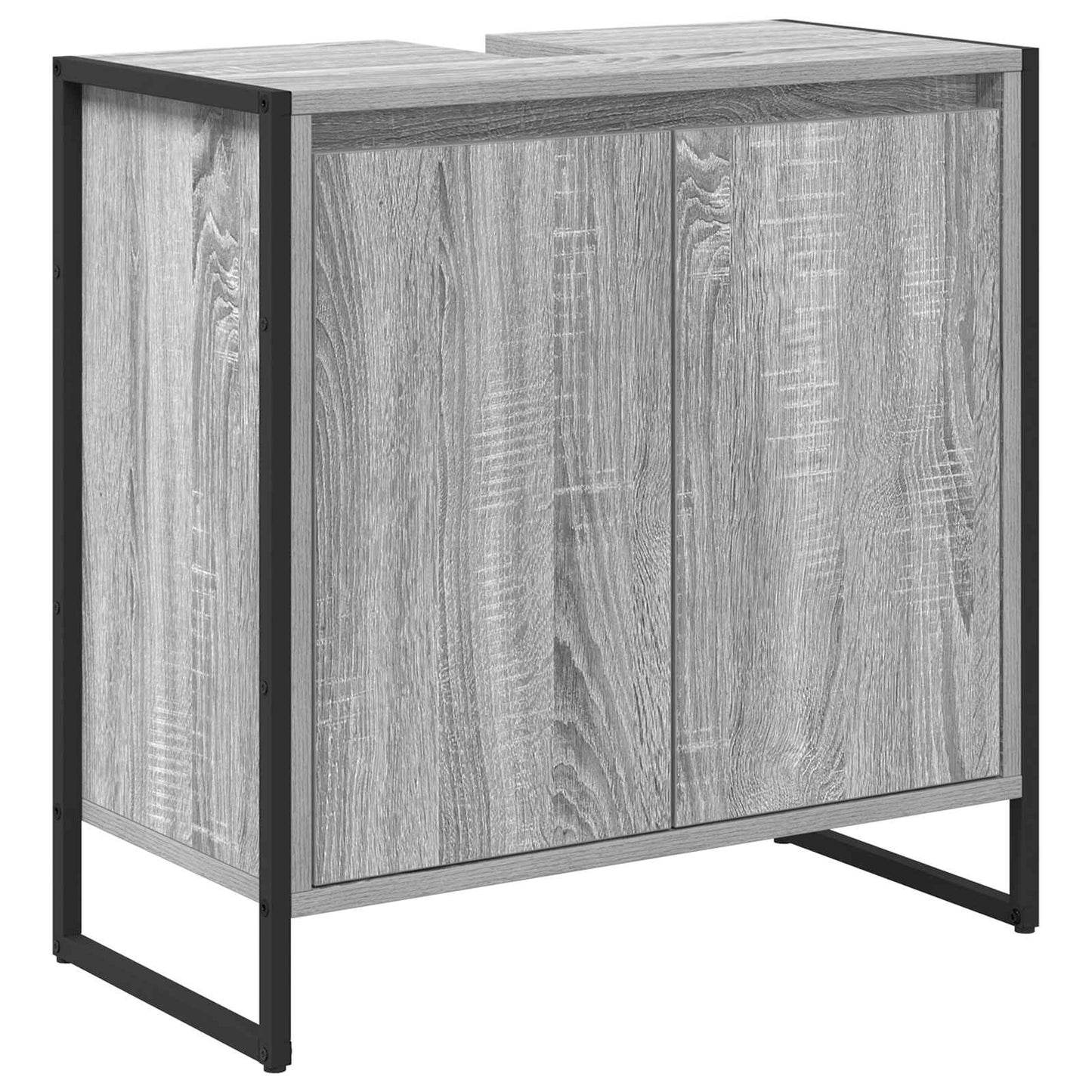 Badkamer Kast Grijs Sonoma 60 x 30 x 60 cm Bewerkt hout is nu te koop bij PeponiXL, paradijselijk wonen!