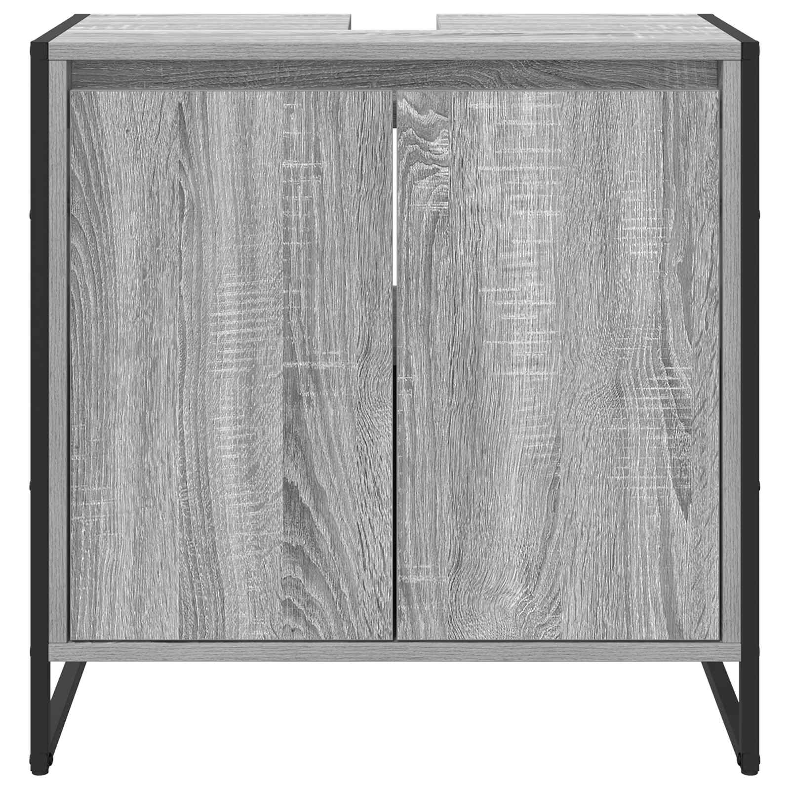 Badkamer Kast Grijs Sonoma 60 x 30 x 60 cm Bewerkt hout is nu te koop bij PeponiXL, paradijselijk wonen!