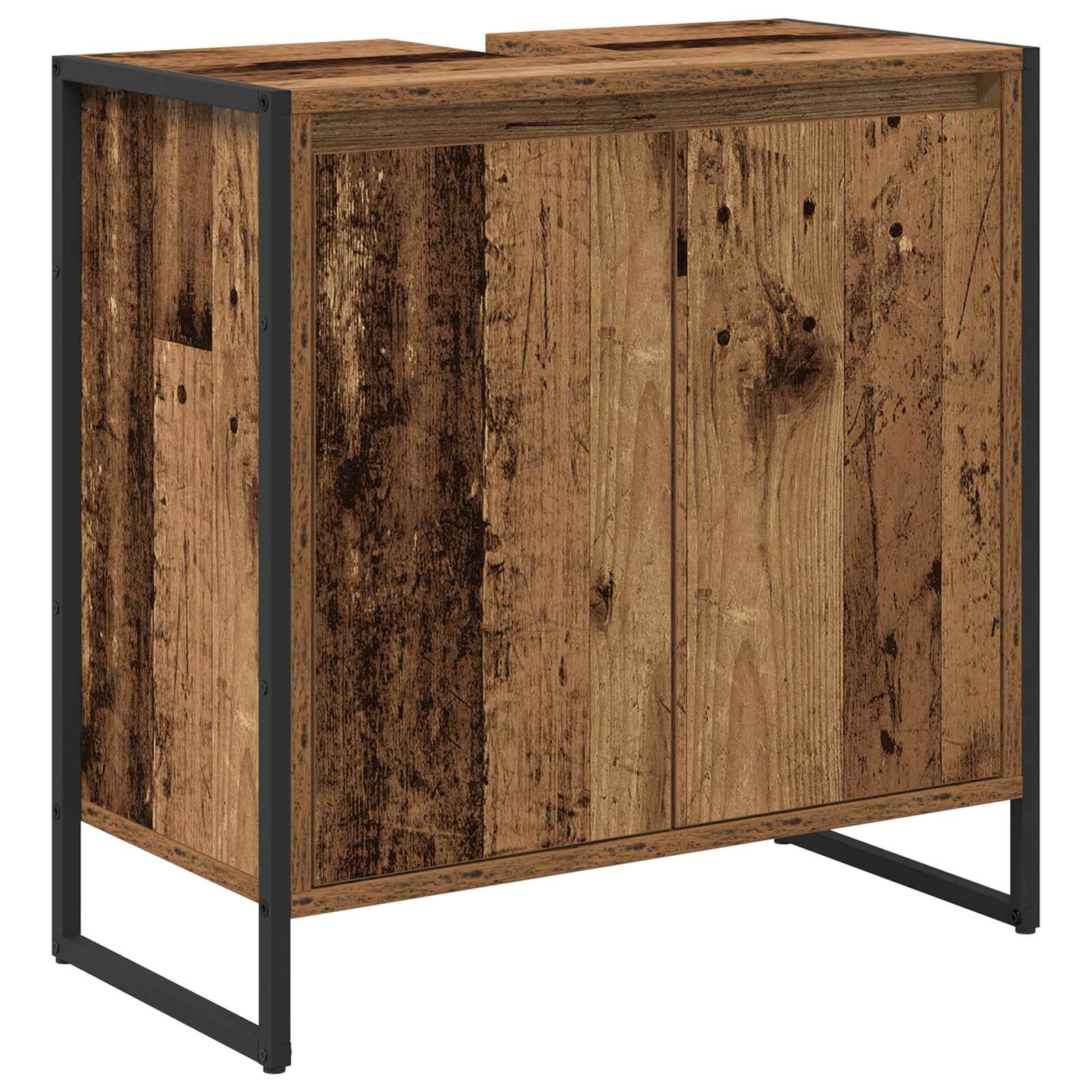Badkamer Kast met opslag Oud Hout 60 x 30 x 60 cm Bewerkt hout is nu te koop bij PeponiXL, paradijselijk wonen!