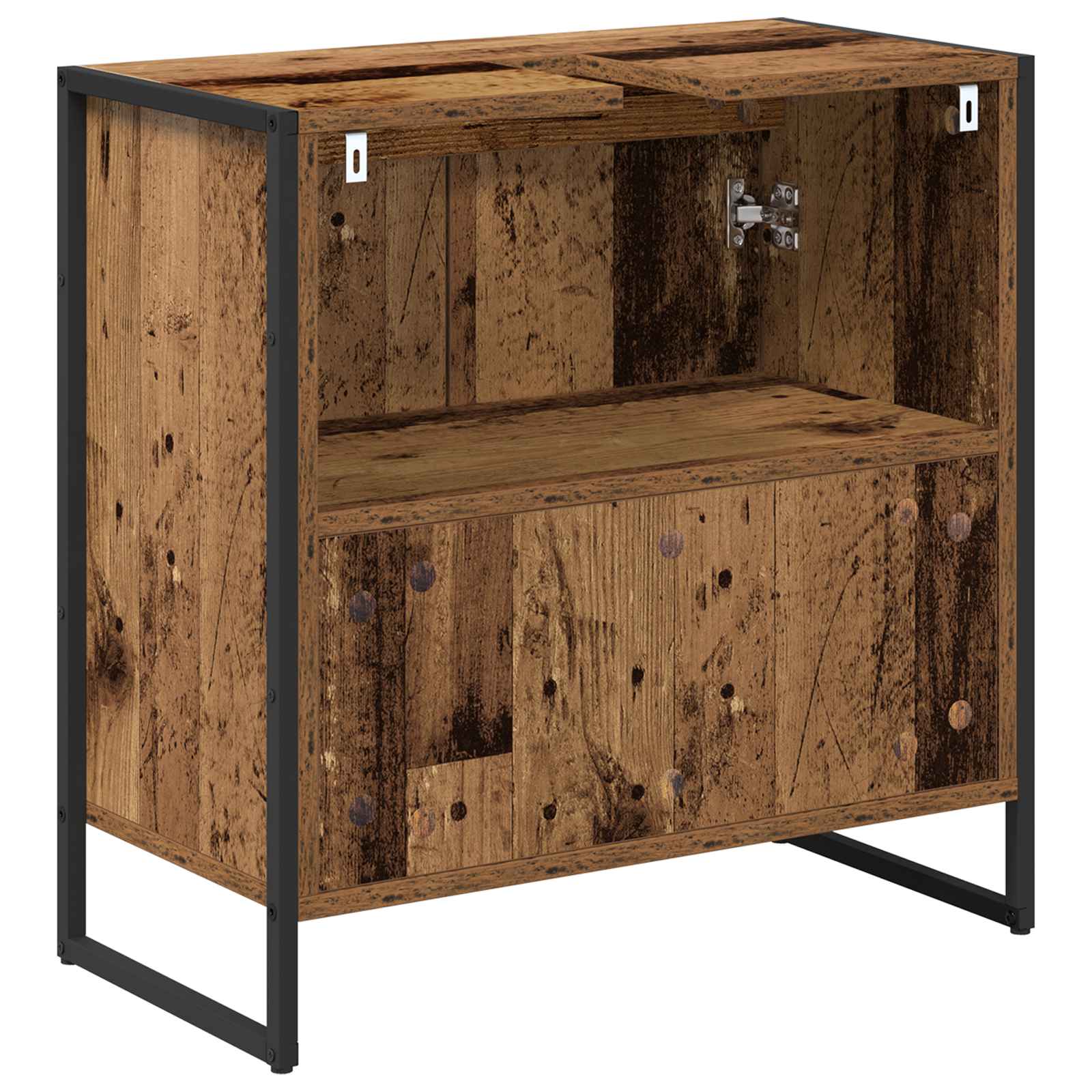 Badkamer Kast met opslag Oud Hout 60 x 30 x 60 cm Bewerkt hout is nu te koop bij PeponiXL, paradijselijk wonen!