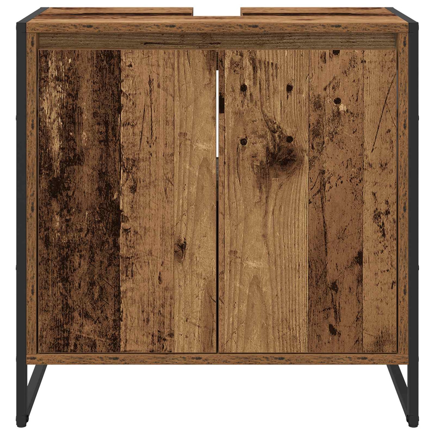 Badkamer Kast met opslag Oud Hout 60 x 30 x 60 cm Bewerkt hout is nu te koop bij PeponiXL, paradijselijk wonen!