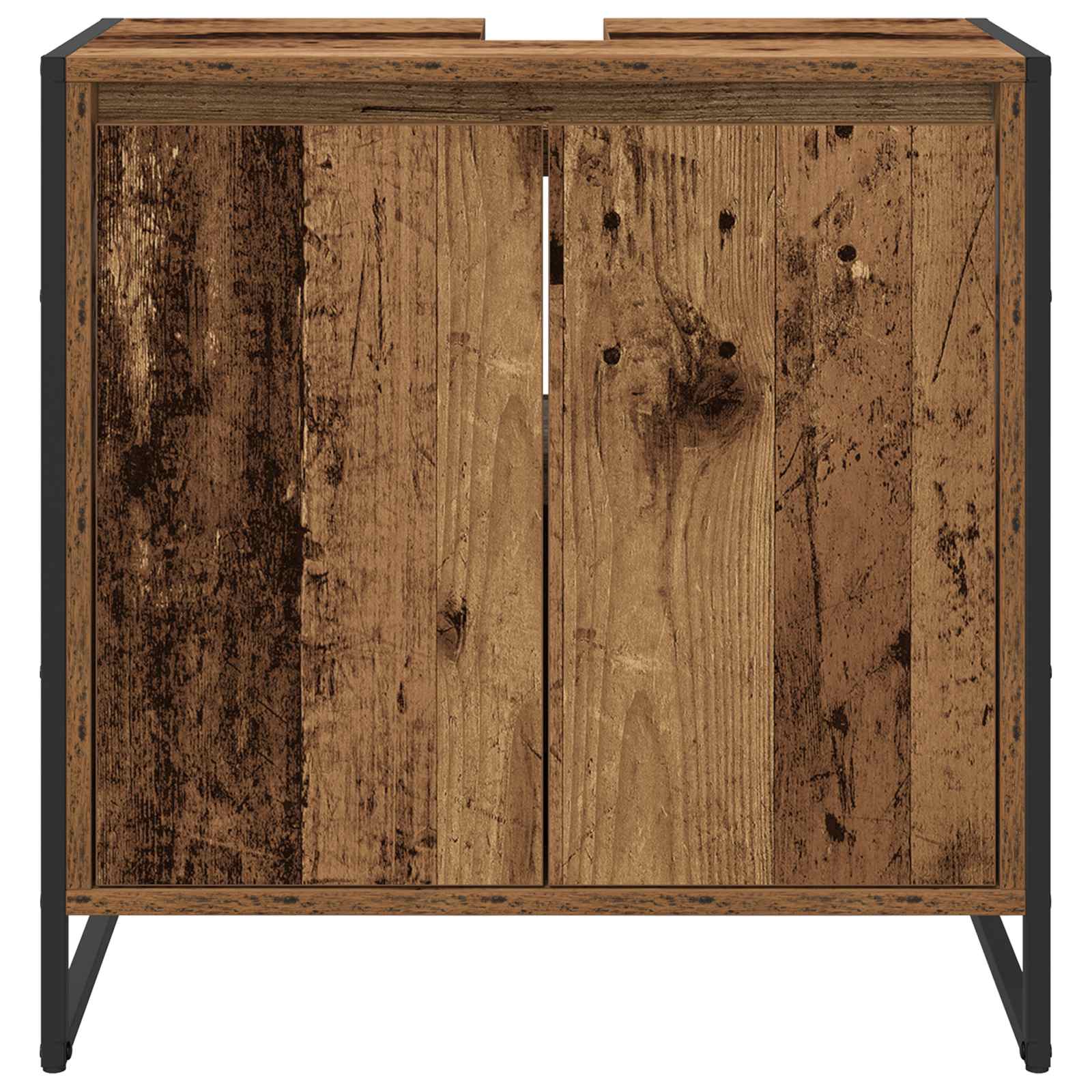 Badkamer Kast met opslag Oud Hout 60 x 30 x 60 cm Bewerkt hout is nu te koop bij PeponiXL, paradijselijk wonen!