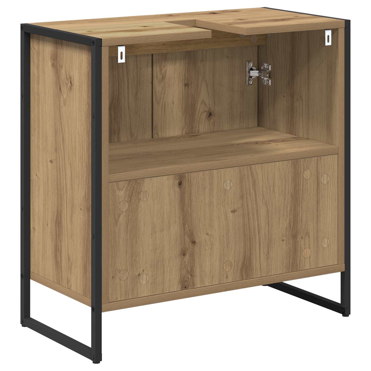 Badkamer Kast Ambachtelijk eiken 60 x 30 x 60 cm Bewerkt hout is nu te koop bij PeponiXL, paradijselijk wonen!