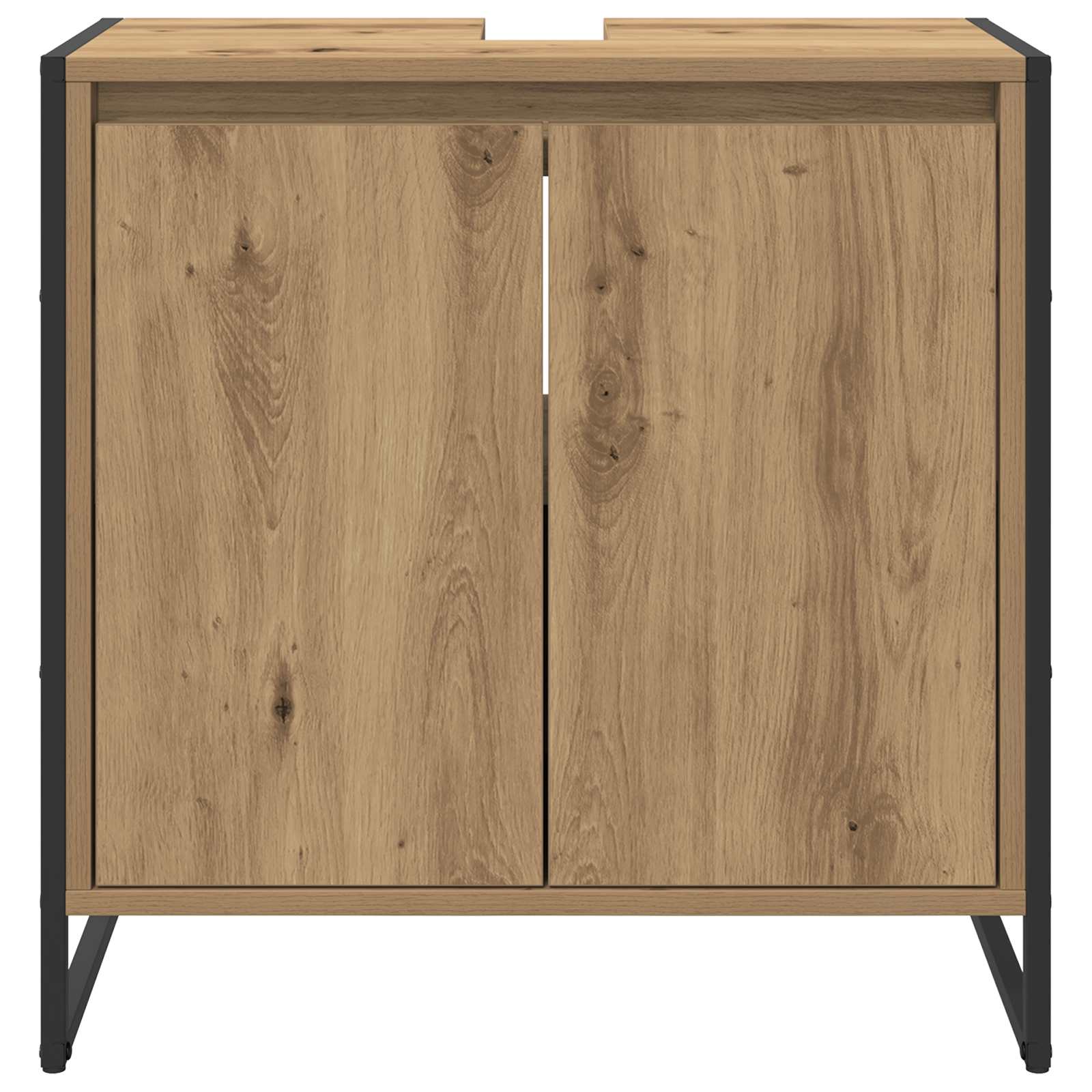 Badkamer Kast Ambachtelijk eiken 60 x 30 x 60 cm Bewerkt hout is nu te koop bij PeponiXL, paradijselijk wonen!