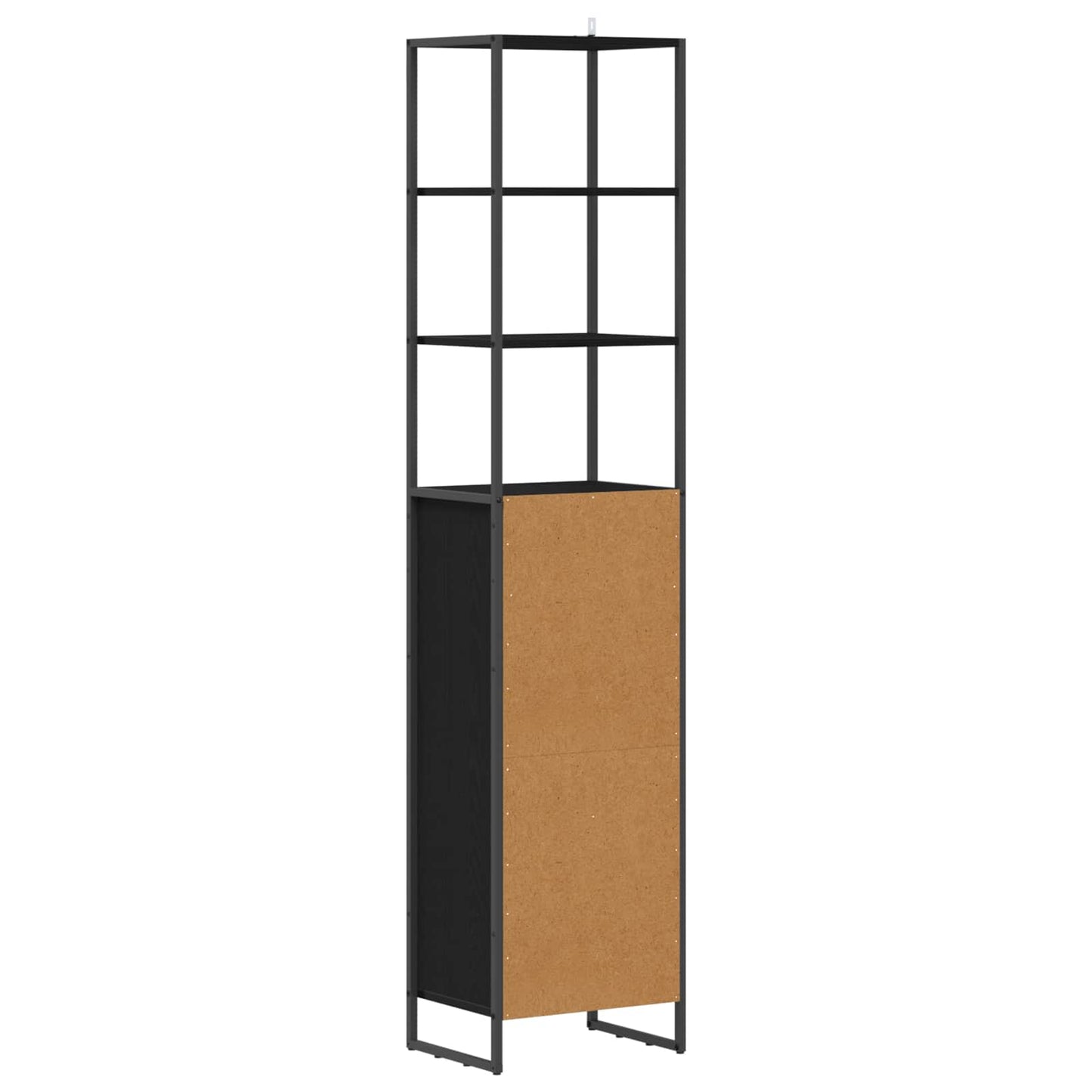 Badkamer Kast Zwart Eiken 40 x 30 x 180 cm Bewerkt hout is nu te koop bij PeponiXL, paradijselijk wonen!