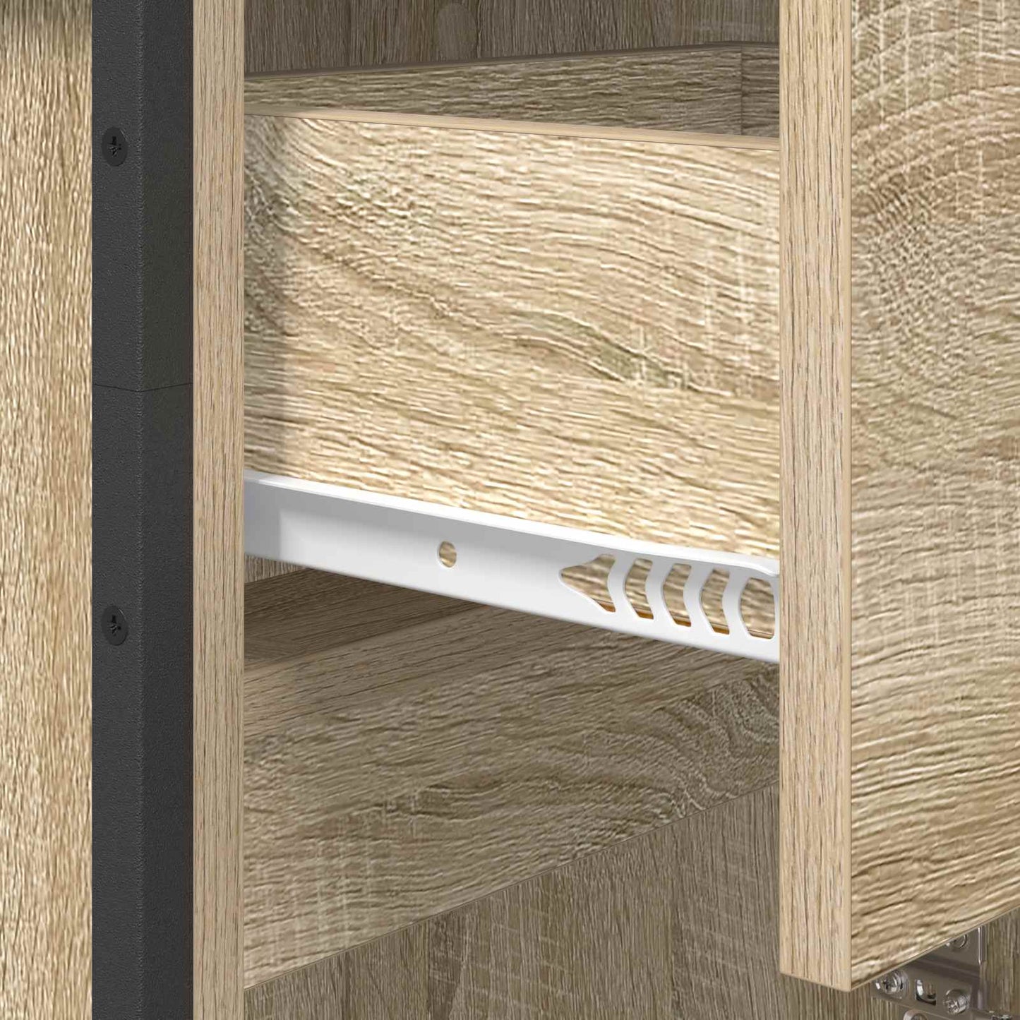 Badkamer Kast met lade Sonoma 40 x 30 x 180 cm Bewerkt hout is nu te koop bij PeponiXL, paradijselijk wonen!