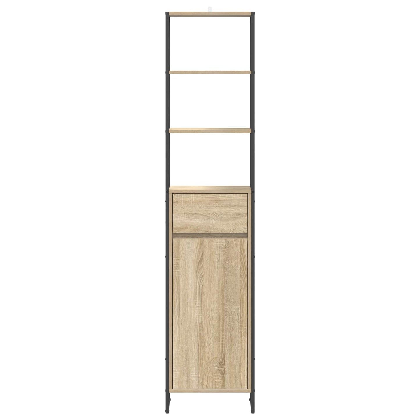Badkamer Kast met lade Sonoma 40 x 30 x 180 cm Bewerkt hout is nu te koop bij PeponiXL, paradijselijk wonen!