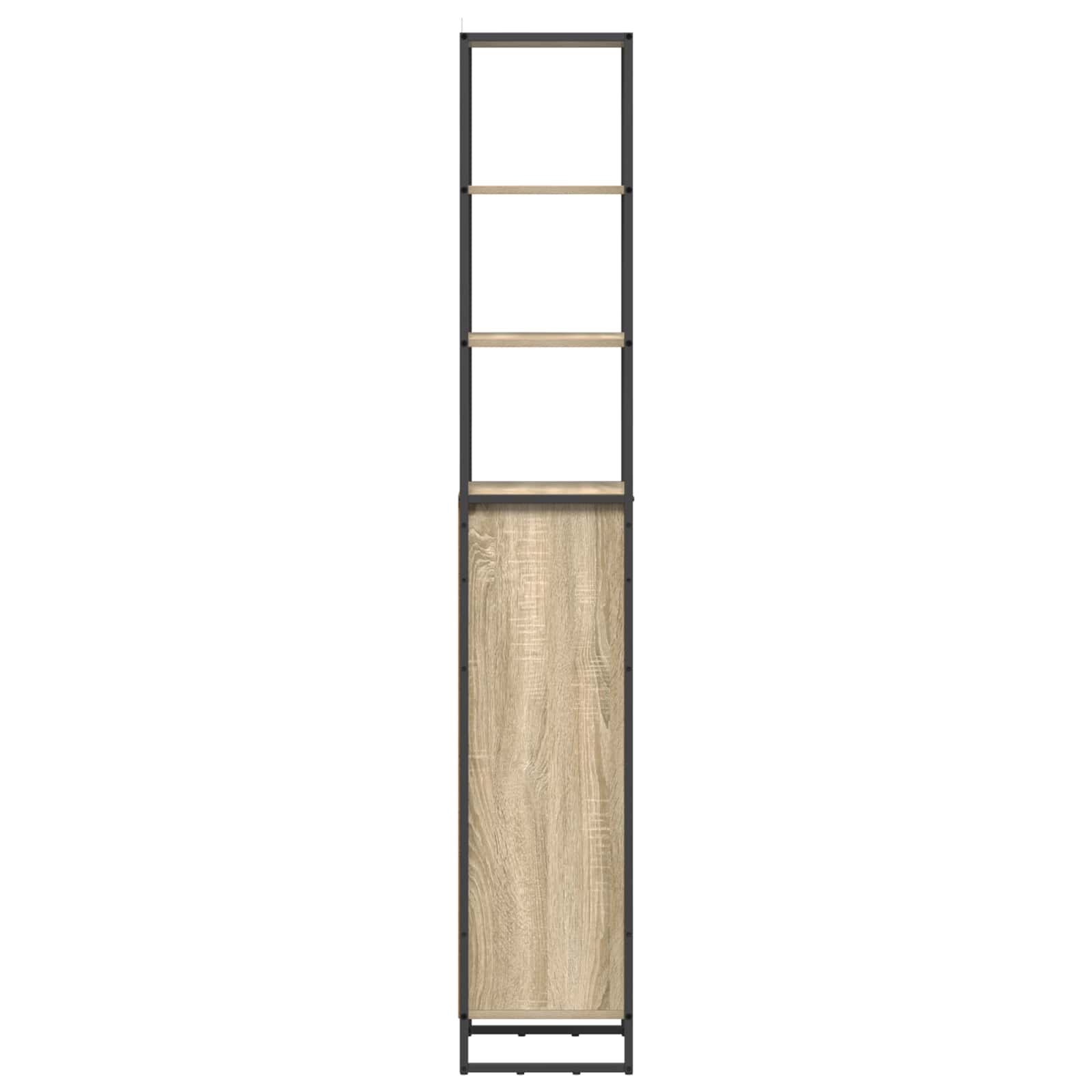 Badkamer Kast met lade Sonoma 40 x 30 x 180 cm Bewerkt hout is nu te koop bij PeponiXL, paradijselijk wonen!
