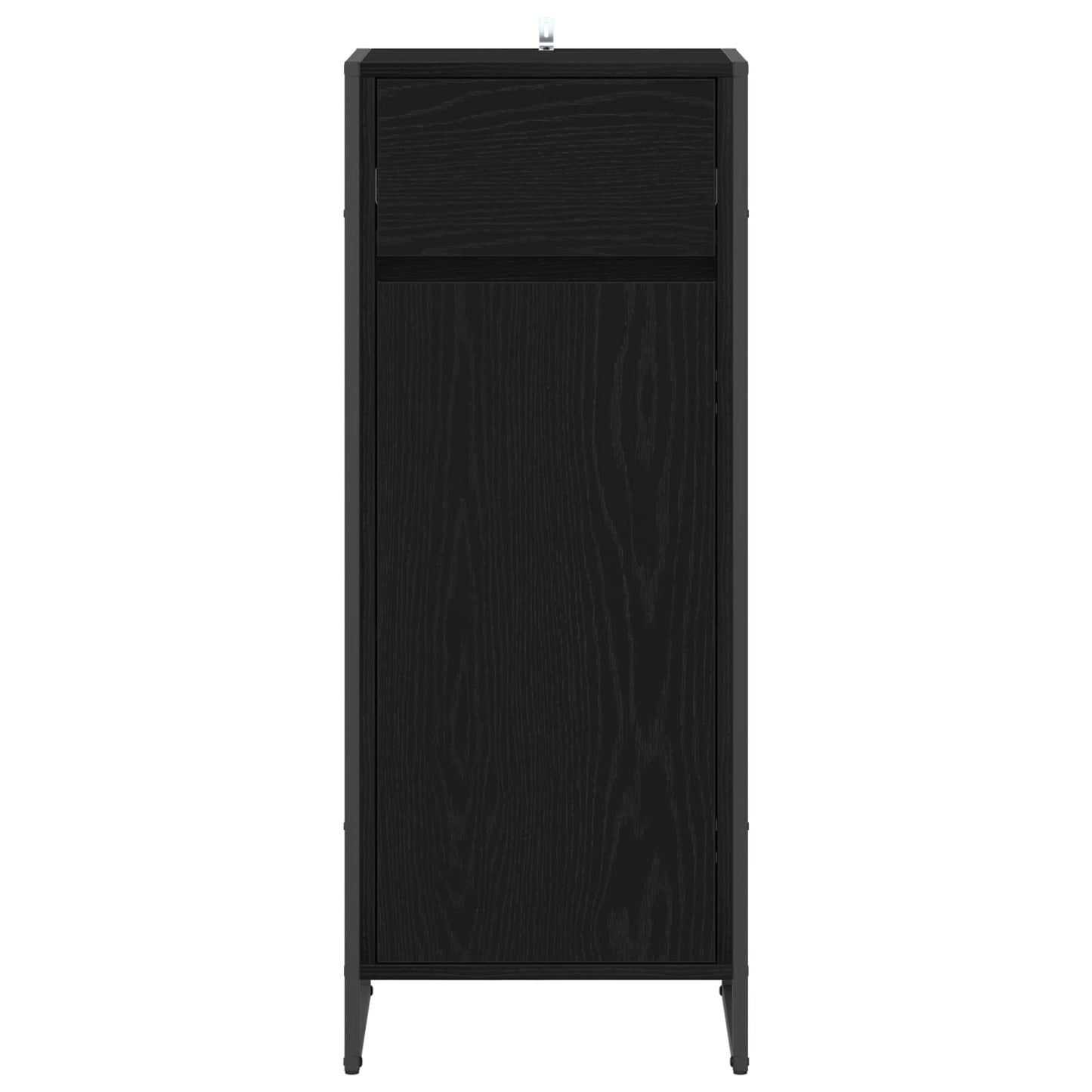 Badkamer Kast Zwart Eiken 40 x 30 x 100 cm Bewerkt hout is nu te koop bij PeponiXL, paradijselijk wonen!