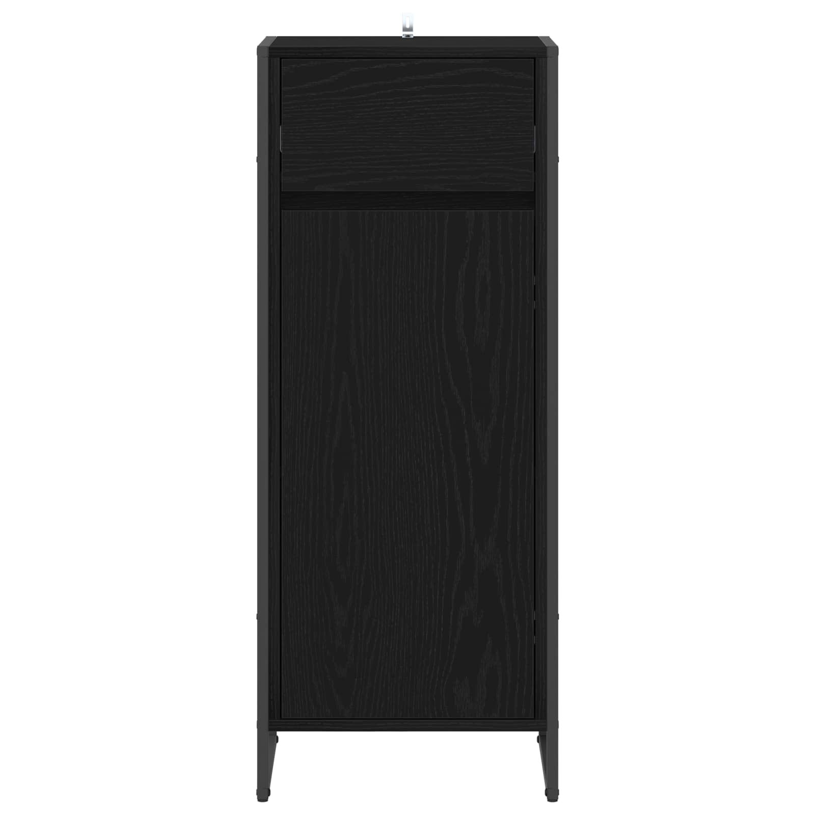 Badkamer Kast Zwart Eiken 40 x 30 x 100 cm Bewerkt hout is nu te koop bij PeponiXL, paradijselijk wonen!
