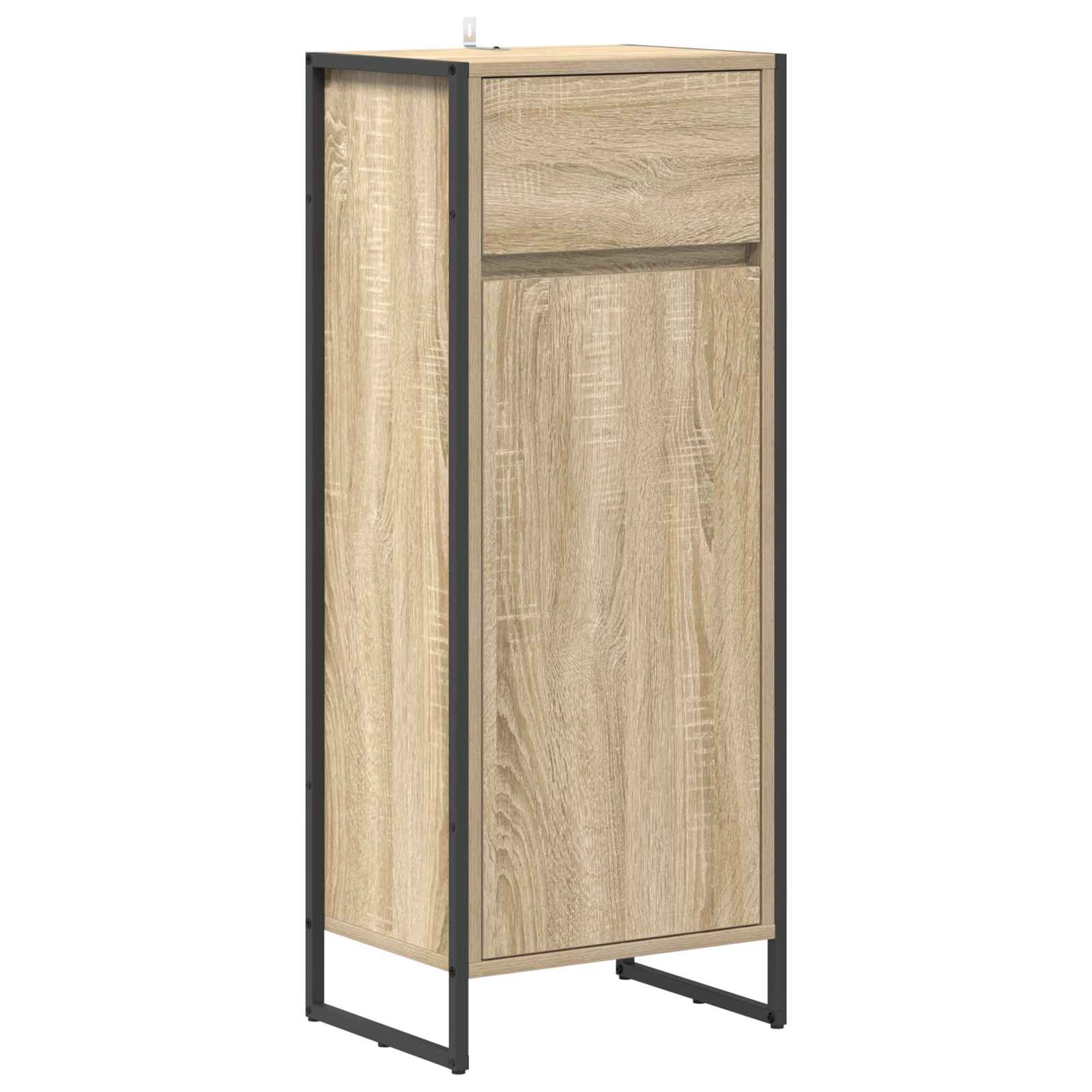 Badkamer Kast met lade Sonoma 40 x 30 x 100 cm Bewerkt hout is nu te koop bij PeponiXL, paradijselijk wonen!