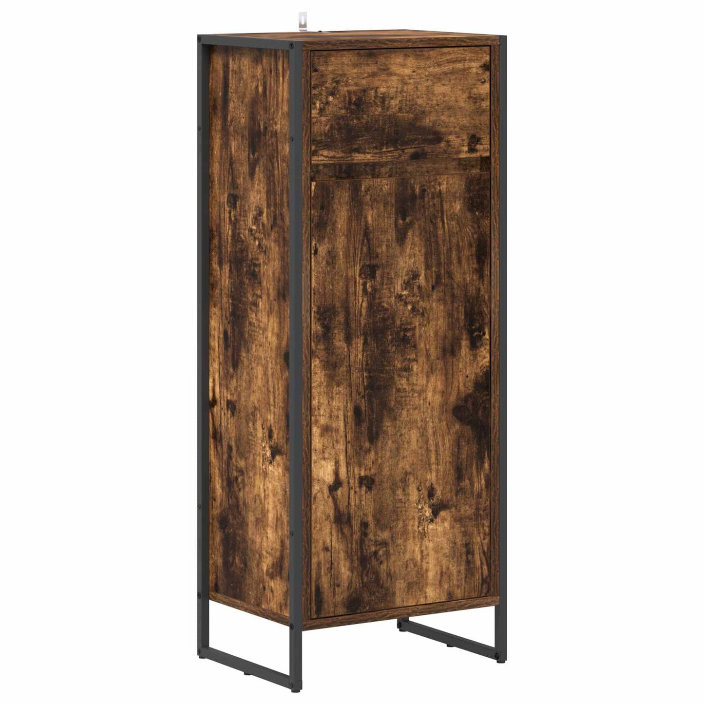 Badkamer Kast met lade Rook Eik 40 x 30 x 100 cm Bewerkt hout is nu te koop bij PeponiXL, paradijselijk wonen!