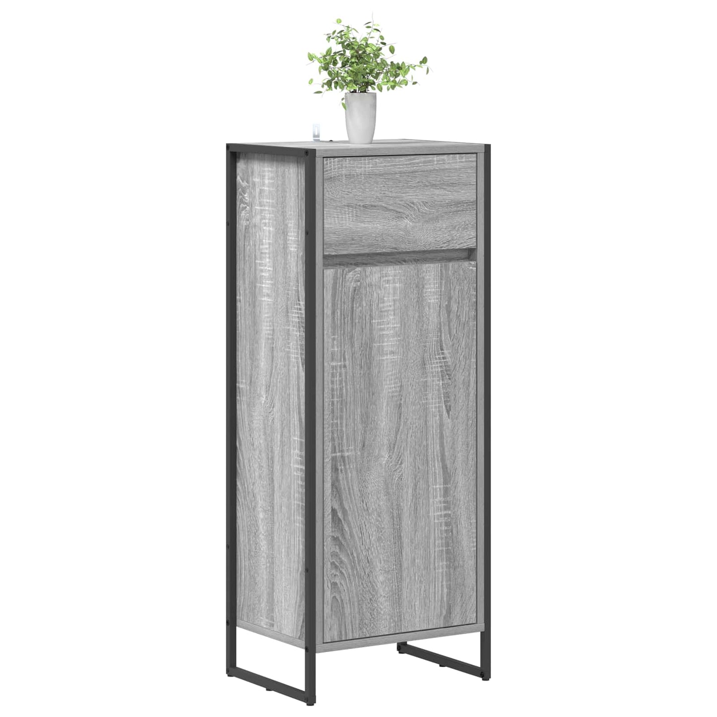 Badkamer Kast Grijs Sonoma 40 x 30 x 100 cm Bewerkt hout is nu te koop bij PeponiXL, paradijselijk wonen!