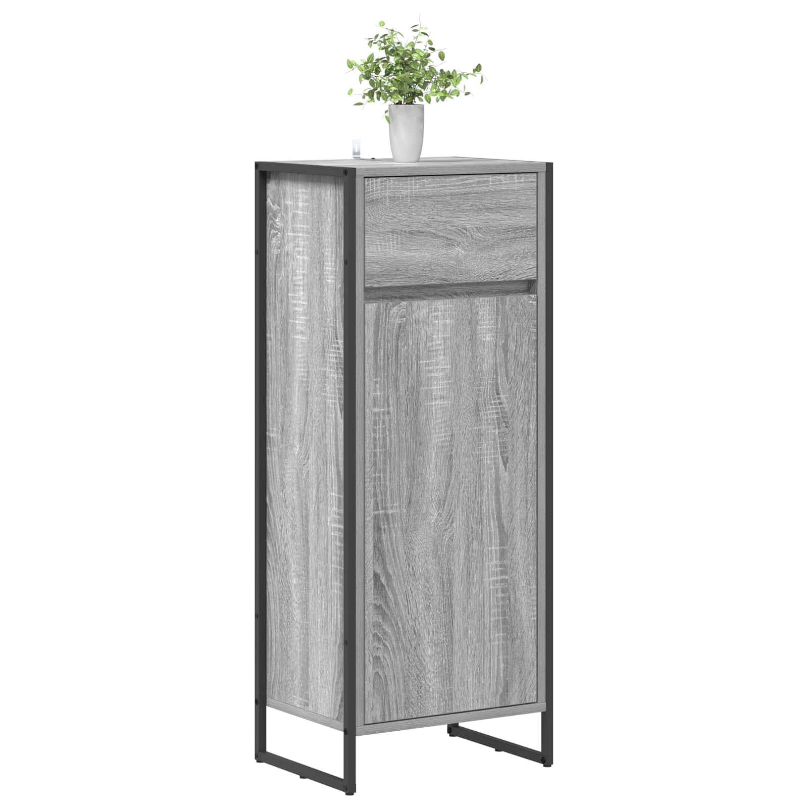 Badkamer Kast Grijs Sonoma 40 x 30 x 100 cm Bewerkt hout is nu te koop bij PeponiXL, paradijselijk wonen!
