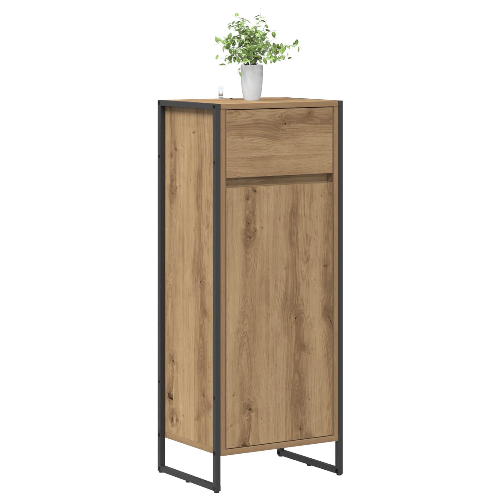 Badkamer Kast Ambachtelijk eiken 40 x 30 x 100 cm Bewerkt hout is nu te koop bij PeponiXL, paradijselijk wonen!